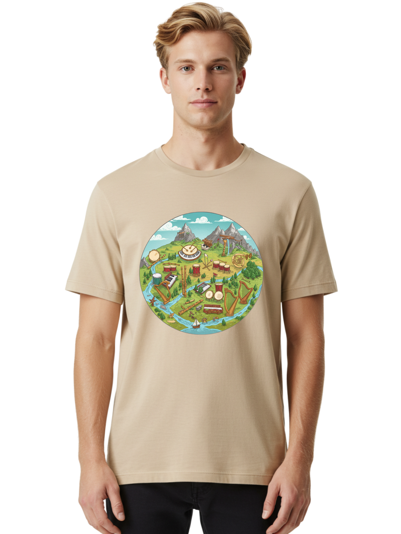 Music-Instruments-Landscape Men'S Graphic Tee, 100% Cotton, Comfortable Casual Summer Wear, Machine Washable, Vintage Camera, Old Camera, Antique Camera, Black Camera, Classic Photography, Photography Equipment, Nostalgic Device, Film Camera, Baf236