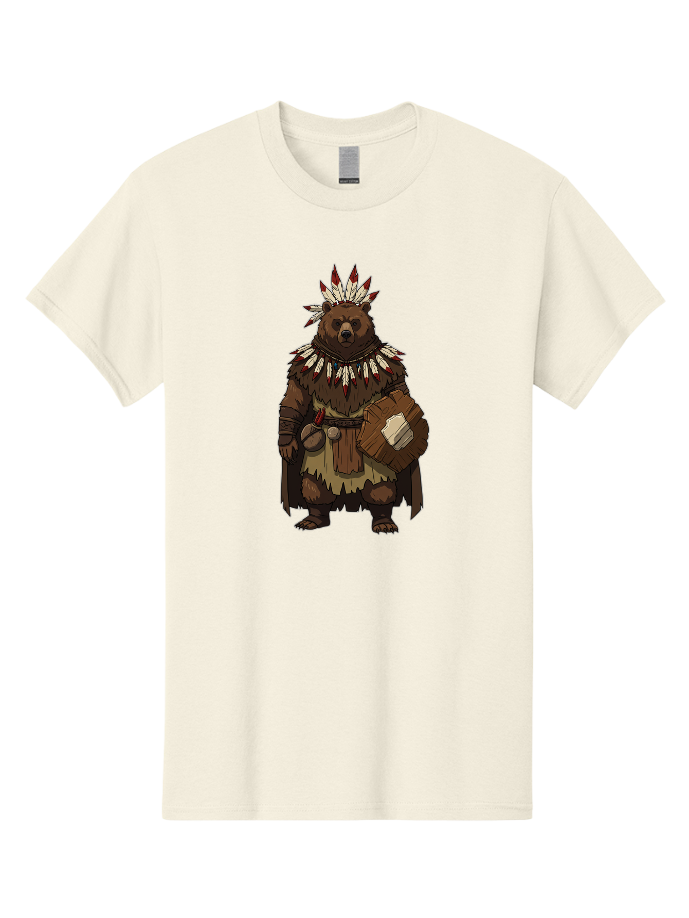Native-American-Bear-Warrior Men'S Graphic Tee, 100% Cotton, Comfortable Casual Summer Wear, Machine Washable, Vintage Camera, Old Camera, Antique Camera, Black Camera, Classic Photography, Photography Equipment, Nostalgic Device, Film Camera, Baf238