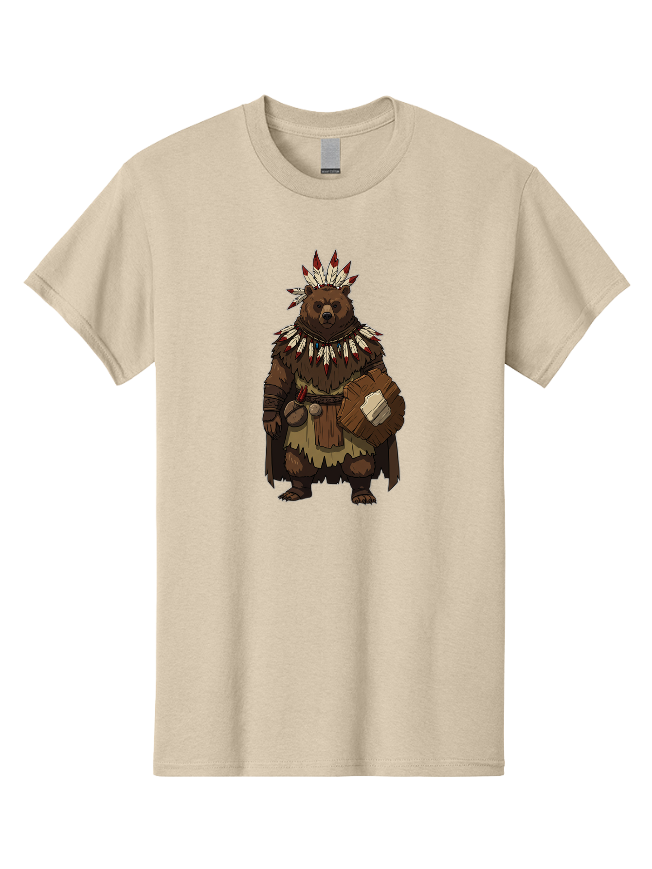 Native-American-Bear-Warrior Men'S Graphic Tee, 100% Cotton, Comfortable Casual Summer Wear, Machine Washable, Vintage Camera, Old Camera, Antique Camera, Black Camera, Classic Photography, Photography Equipment, Nostalgic Device, Film Camera, Baf238