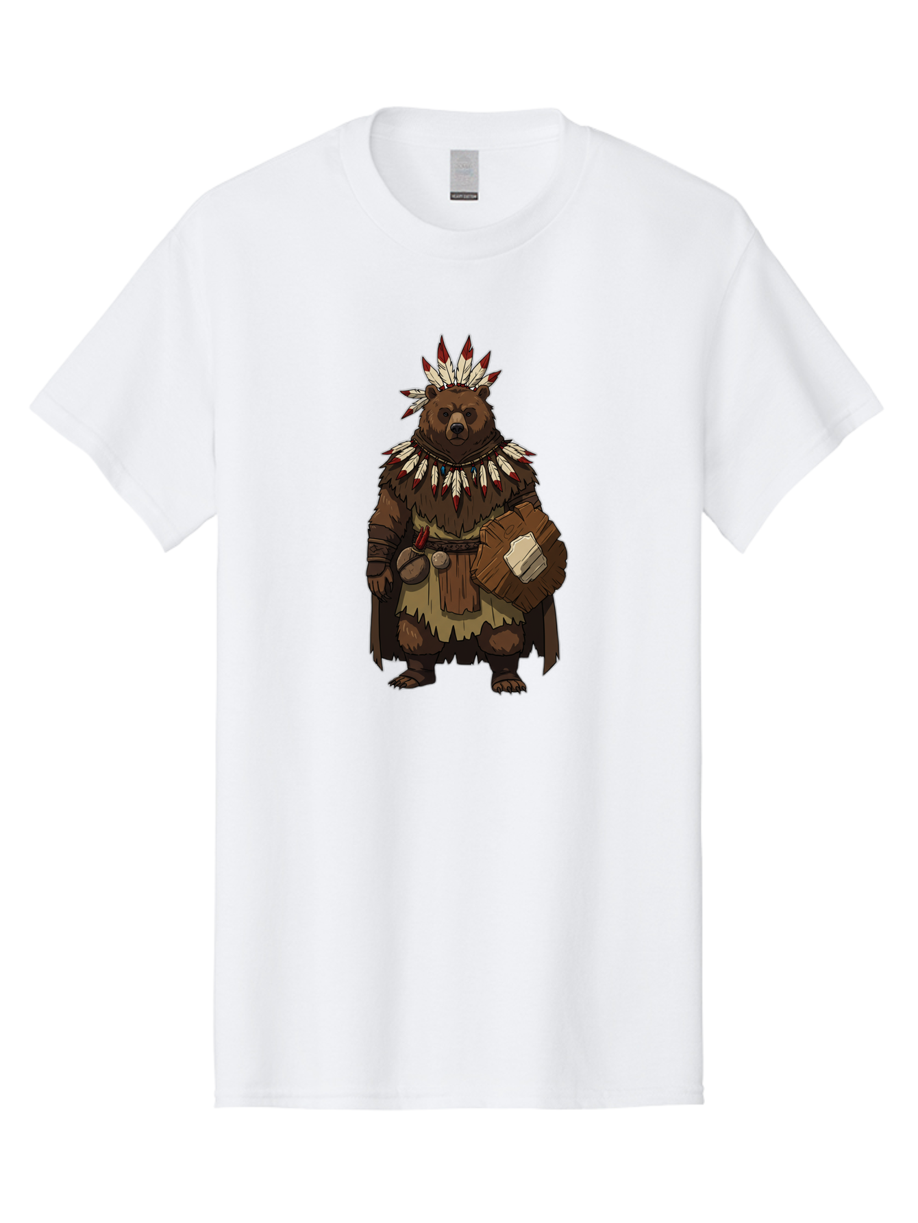 Native-American-Bear-Warrior Men'S Graphic Tee, 100% Cotton, Comfortable Casual Summer Wear, Machine Washable, Vintage Camera, Old Camera, Antique Camera, Black Camera, Classic Photography, Photography Equipment, Nostalgic Device, Film Camera, Baf238