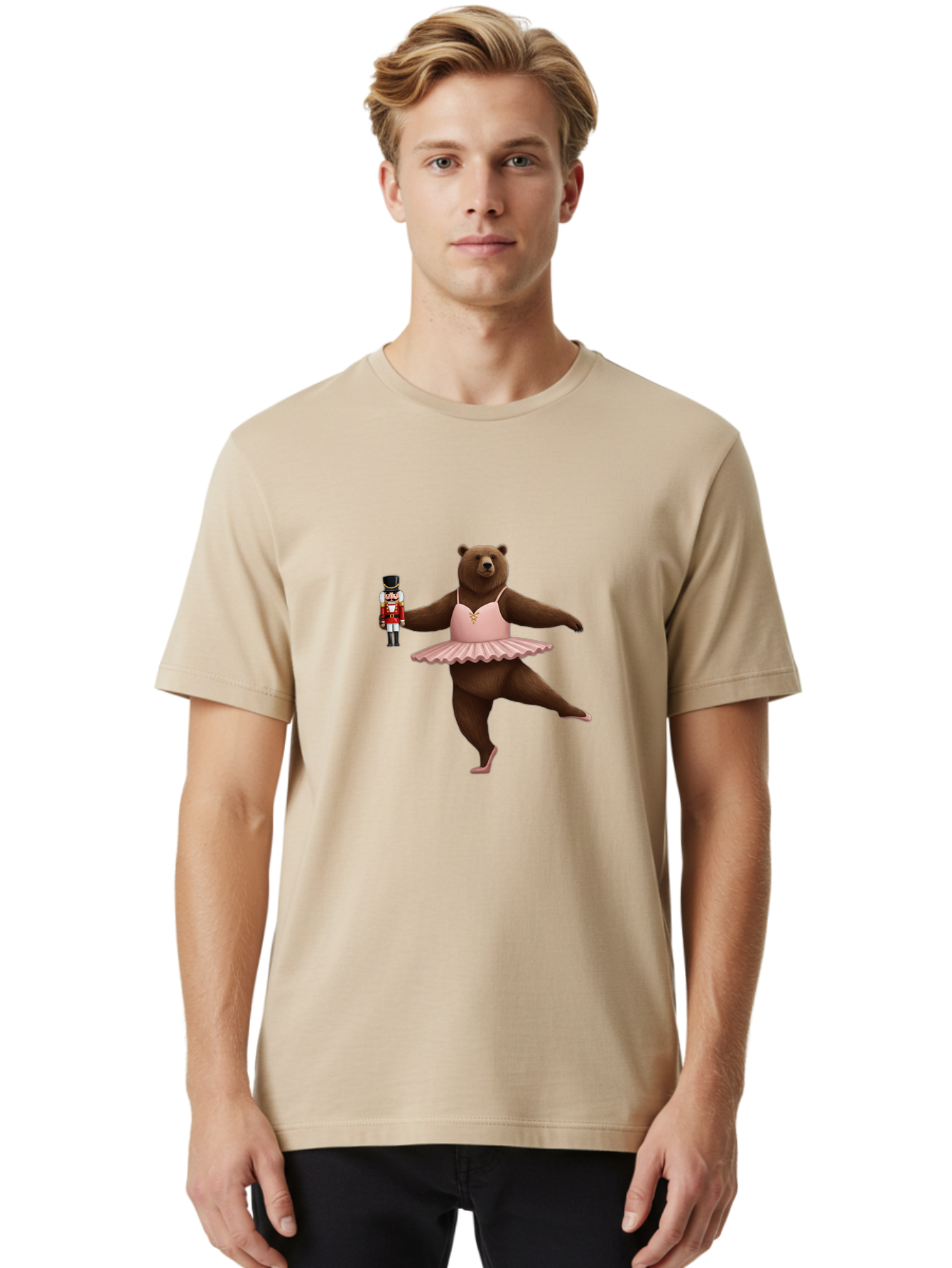 Nutcracker-Bear Men'S Graphic Tee, 100% Cotton, Comfortable Casual Summer Wear, Machine Washable, Vintage Camera, Old Camera, Antique Camera, Black Camera, Classic Photography, Photography Equipment, Nostalgic Device, Film Camera, Camera Art Baf239