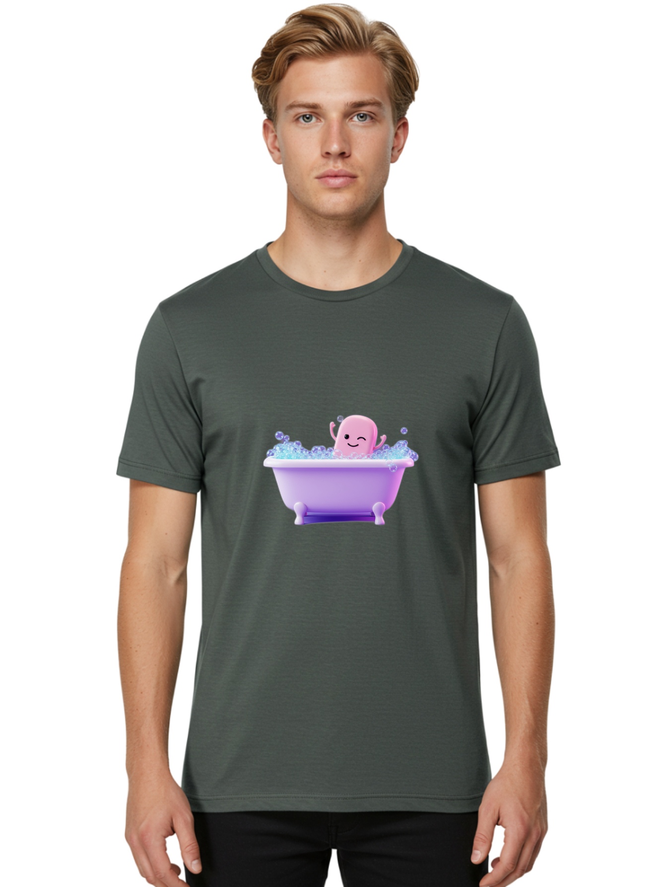 Octopus-In-Bathtub Men'S Graphic Tee, 100% Cotton, Comfortable Casual Summer Wear, Machine Washable, Vintage Camera, Old Camera, Antique Camera, Black Camera, Classic Photography, Photography Equipment, Nostalgic Device, Film Camera, Baf241