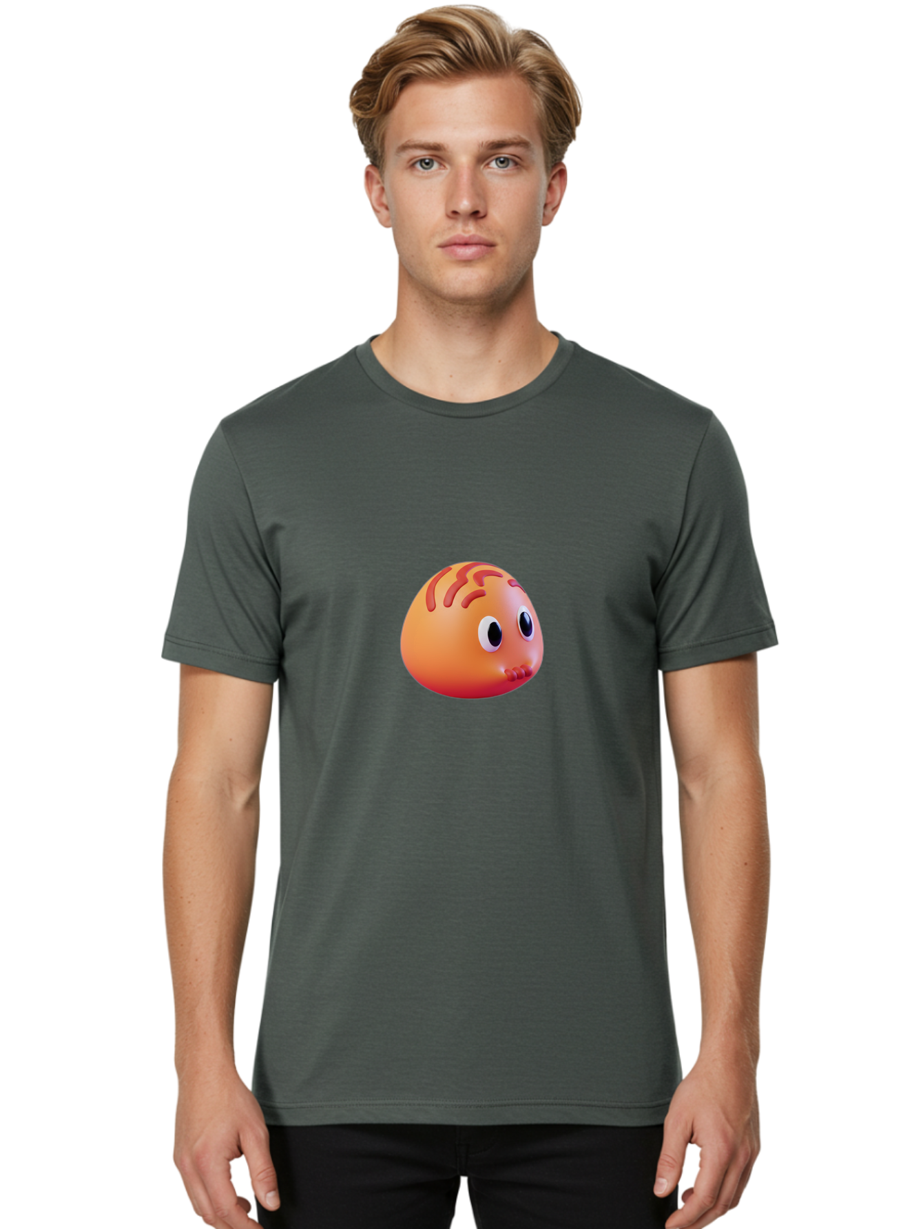 Orange-Emoji Men'S Graphic Tee, 100% Cotton, Comfortable Casual Summer Wear, Machine Washable, Vintage Camera, Old Camera, Antique Camera, Black Camera, Classic Photography, Photography Equipment, Nostalgic Device, Film Camera, Camera Art Baf242