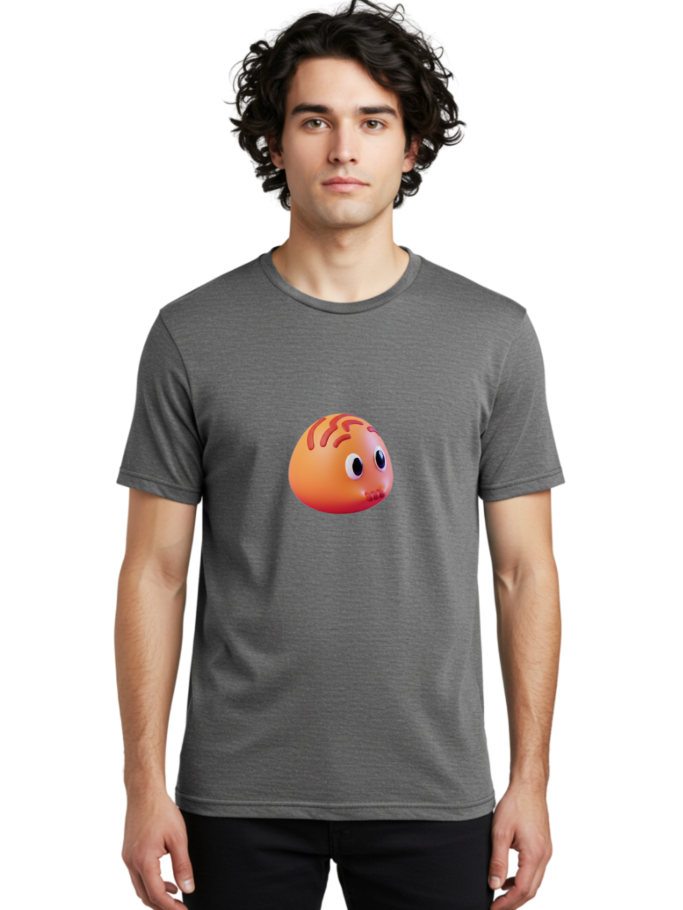 Orange-Emoji Men'S Graphic Tee, 100% Cotton, Comfortable Casual Summer Wear, Machine Washable, Vintage Camera, Old Camera, Antique Camera, Black Camera, Classic Photography, Photography Equipment, Nostalgic Device, Film Camera, Camera Art Baf242