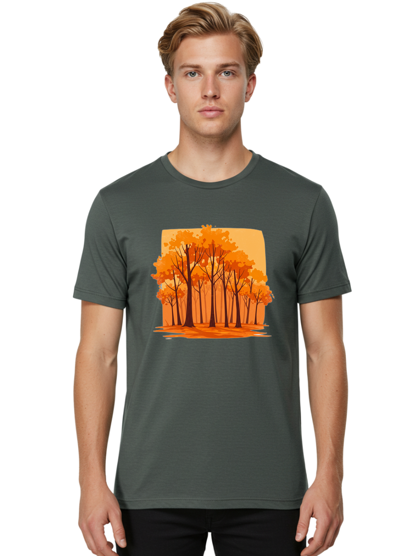 Orange-Forest Men'S Graphic Tee, 100% Cotton, Comfortable Casual Summer Wear, Machine Washable, Vintage Camera, Old Camera, Antique Camera, Black Camera, Classic Photography, Photography Equipment, Nostalgic Device, Film Camera, Camera Art Baf243