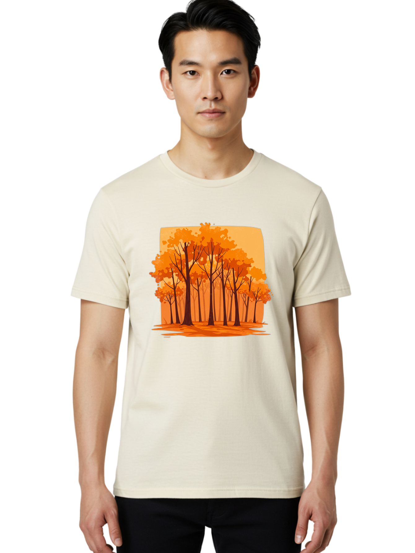Orange-Forest Men'S Graphic Tee, 100% Cotton, Comfortable Casual Summer Wear, Machine Washable, Vintage Camera, Old Camera, Antique Camera, Black Camera, Classic Photography, Photography Equipment, Nostalgic Device, Film Camera, Camera Art Baf243