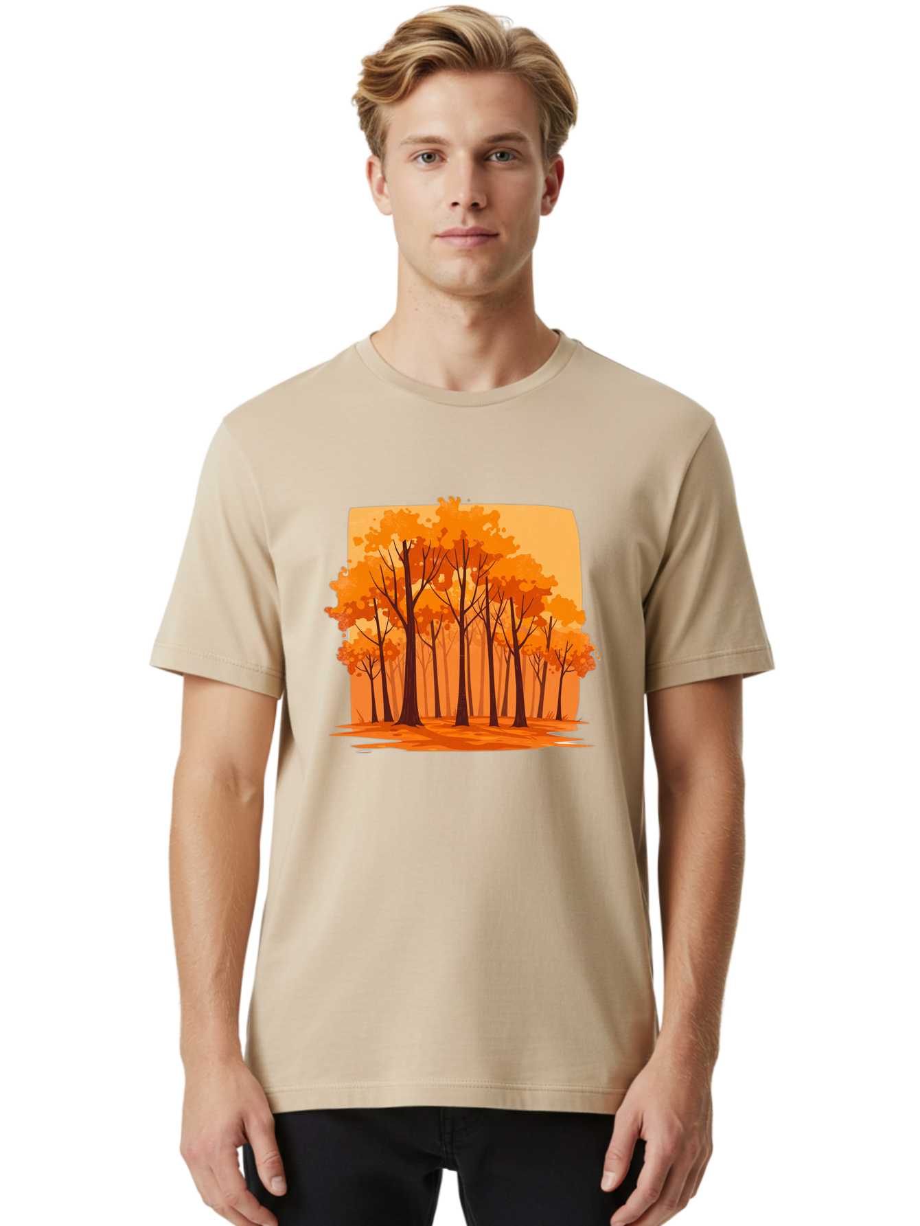 Orange-Forest Men'S Graphic Tee, 100% Cotton, Comfortable Casual Summer Wear, Machine Washable, Vintage Camera, Old Camera, Antique Camera, Black Camera, Classic Photography, Photography Equipment, Nostalgic Device, Film Camera, Camera Art Baf243