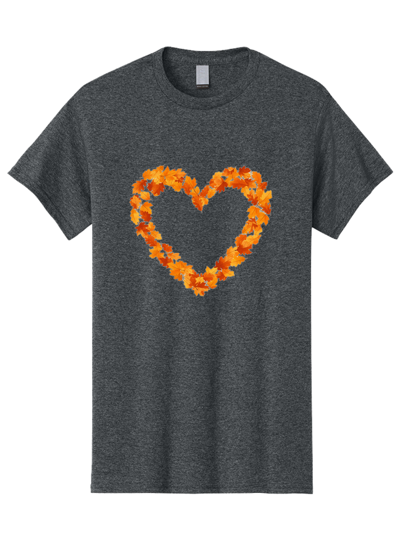 Orange-Leaves-Heart Men'S Graphic Tee, 100% Cotton, Comfortable Casual Summer Wear, Machine Washable, Vintage Camera, Old Camera, Antique Camera, Black Camera, Classic Photography, Photography Equipment, Nostalgic Device, Film Camera, Baf244