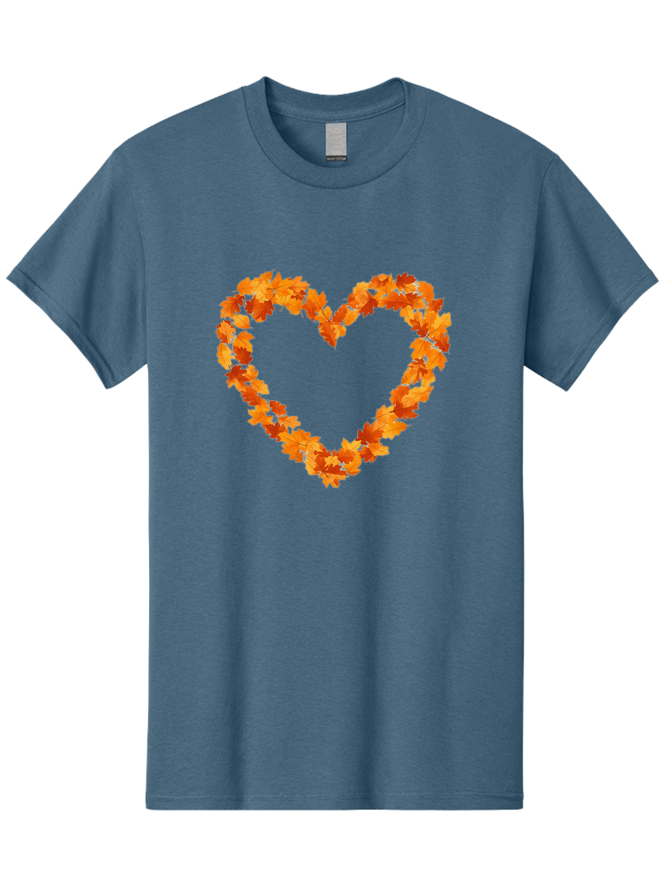 Orange-Leaves-Heart Men'S Graphic Tee, 100% Cotton, Comfortable Casual Summer Wear, Machine Washable, Vintage Camera, Old Camera, Antique Camera, Black Camera, Classic Photography, Photography Equipment, Nostalgic Device, Film Camera, Baf244