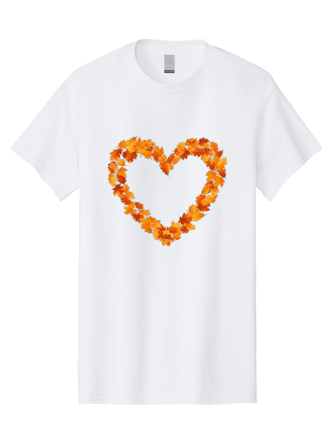 Orange-Leaves-Heart Men'S Graphic Tee, 100% Cotton, Comfortable Casual Summer Wear, Machine Washable, Vintage Camera, Old Camera, Antique Camera, Black Camera, Classic Photography, Photography Equipment, Nostalgic Device, Film Camera, Baf244