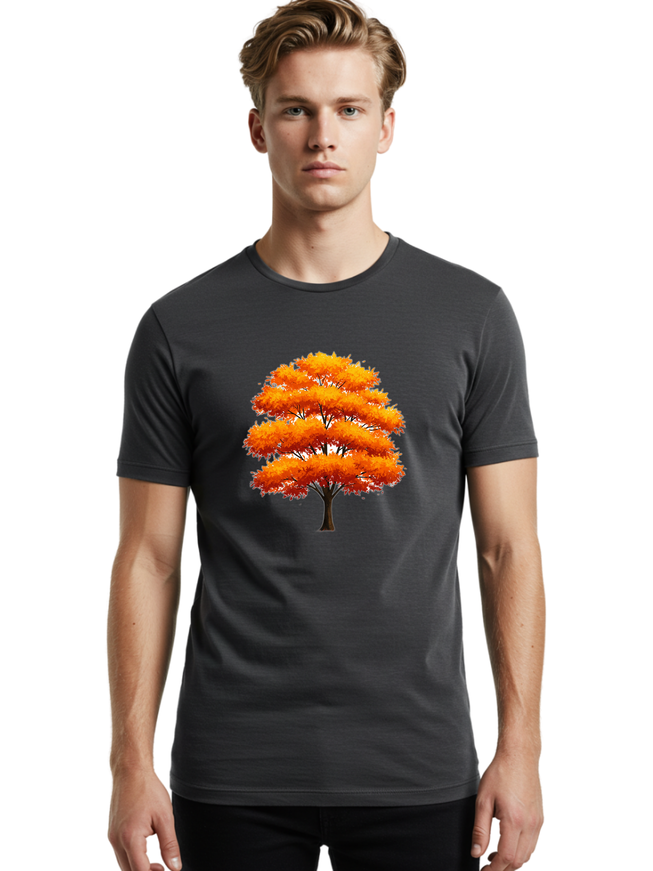 Orange-Tree-1 Men'S Graphic Tee, 100% Cotton, Comfortable Casual Summer Wear, Machine Washable, Vintage Camera, Old Camera, Antique Camera, Black Camera, Classic Photography, Photography Equipment, Nostalgic Device, Film Camera, Camera Art Baf246