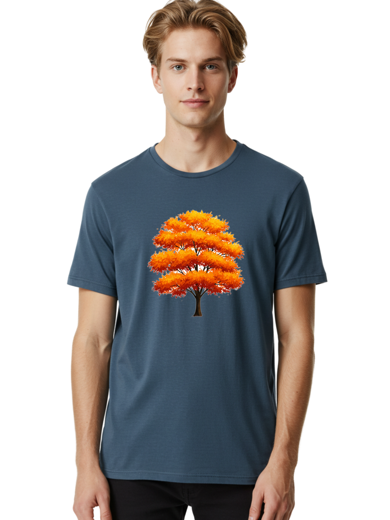 Orange-Tree-1 Men'S Graphic Tee, 100% Cotton, Comfortable Casual Summer Wear, Machine Washable, Vintage Camera, Old Camera, Antique Camera, Black Camera, Classic Photography, Photography Equipment, Nostalgic Device, Film Camera, Camera Art Baf246