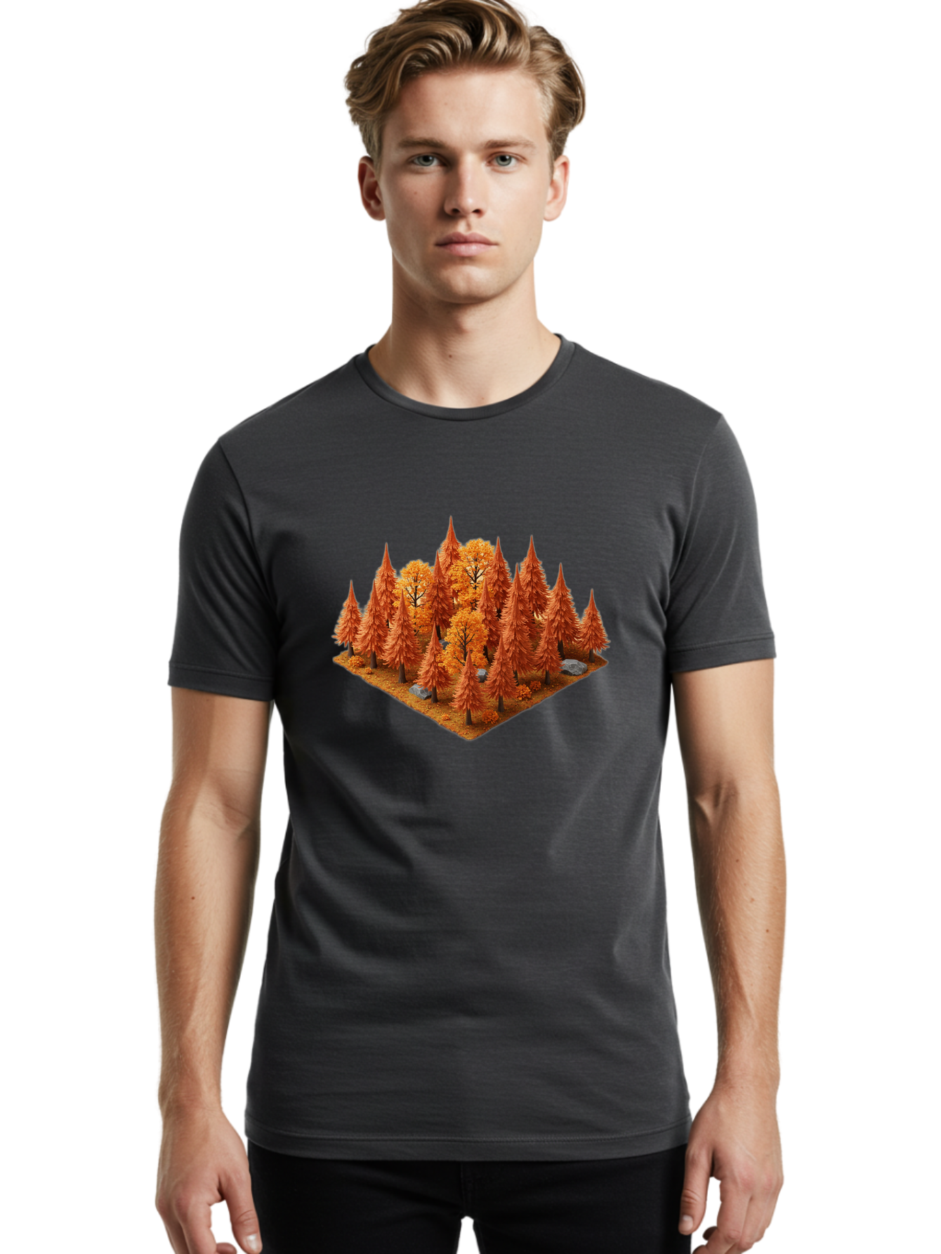 Orange-Trees Men'S Graphic Tee, 100% Cotton, Comfortable Casual Summer Wear, Machine Washable, Vintage Camera, Old Camera, Antique Camera, Black Camera, Classic Photography, Photography Equipment, Nostalgic Device, Film Camera, Camera Art Baf248