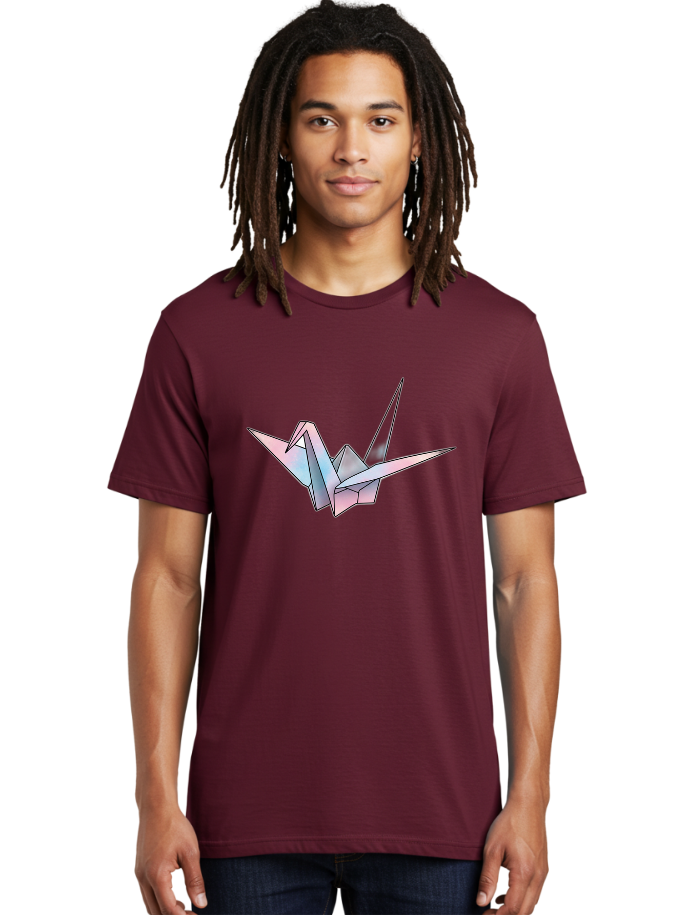 Origami-Crane-2 Men'S Graphic Tee, 100% Cotton, Comfortable Casual Summer Wear, Machine Washable, Vintage Camera, Old Camera, Antique Camera, Black Camera, Classic Photography, Photography Equipment, Nostalgic Device, Film Camera, Camera Art Baf250