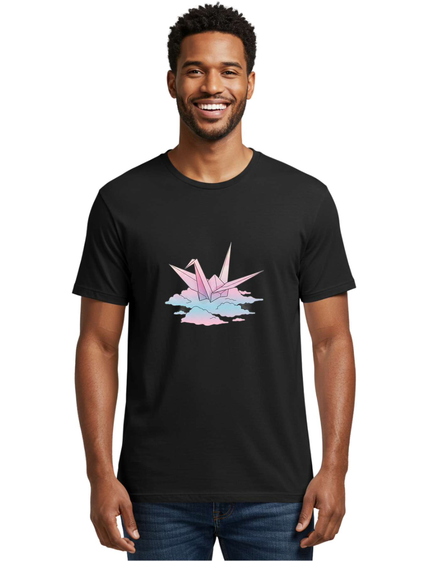 Origami-Crane Men'S Graphic Tee, 100% Cotton, Comfortable Casual Summer Wear, Machine Washable, Vintage Camera, Old Camera, Antique Camera, Black Camera, Classic Photography, Photography Equipment, Nostalgic Device, Film Camera, Camera Art Baf252