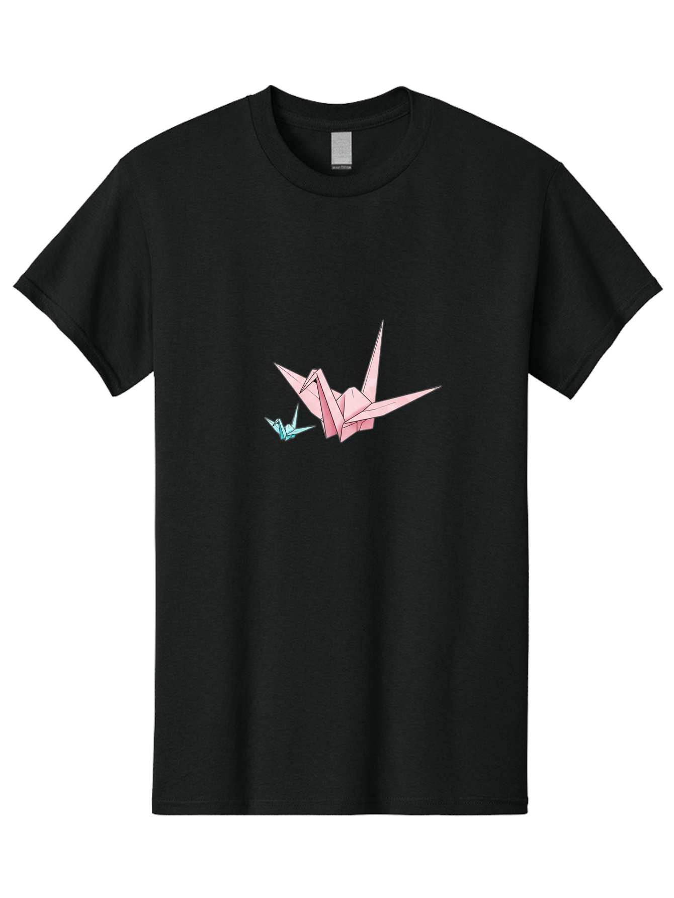 Origami-Cranes-1 Men'S Graphic Tee, 100% Cotton, Comfortable Casual Summer Wear, Machine Washable, Vintage Camera, Old Camera, Antique Camera, Black Camera, Classic Photography, Photography Equipment, Nostalgic Device, Film Camera, Camera Art Baf253