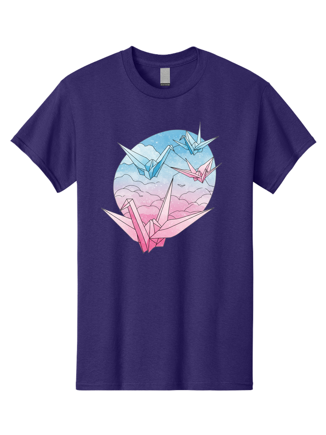 Origami-Cranes-3 Men'S Graphic Tee, 100% Cotton, Comfortable Casual Summer Wear, Machine Washable, Vintage Camera, Old Camera, Antique Camera, Black Camera, Classic Photography, Photography Equipment, Nostalgic Device, Film Camera, Camera Art Baf255