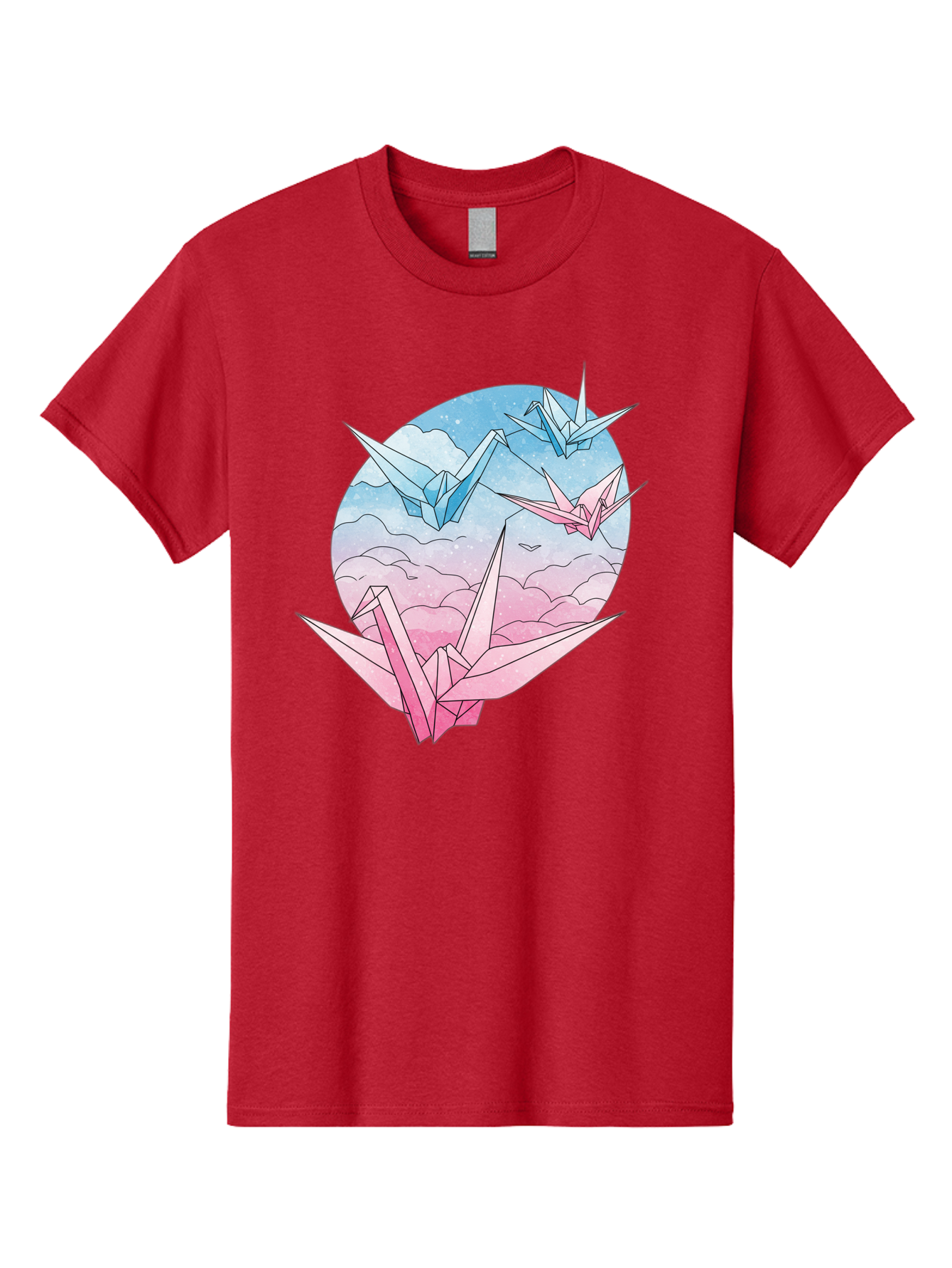 Origami-Cranes-3 Men'S Graphic Tee, 100% Cotton, Comfortable Casual Summer Wear, Machine Washable, Vintage Camera, Old Camera, Antique Camera, Black Camera, Classic Photography, Photography Equipment, Nostalgic Device, Film Camera, Camera Art Baf255