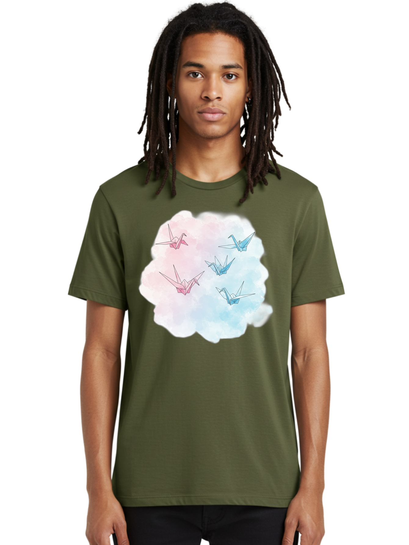 Origami-Cranes-On-Cloud Men'S Graphic Tee, 100% Cotton, Comfortable Casual Summer Wear, Machine Washable, Vintage Camera, Old Camera, Antique Camera, Black Camera, Classic Photography, Photography Equipment, Nostalgic Device, Film Camera, Baf256