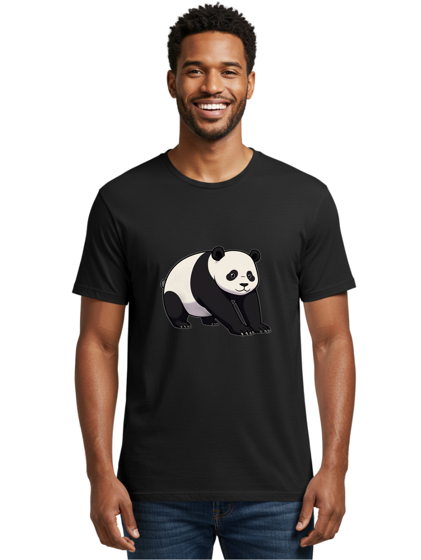 Panda-2 Men'S Graphic Tee, 100% Cotton, Comfortable Casual Summer Wear, Machine Washable, Vintage Camera, Old Camera, Antique Camera, Black Camera, Classic Photography, Photography Equipment, Nostalgic Device, Film Camera, Camera Art Baf260