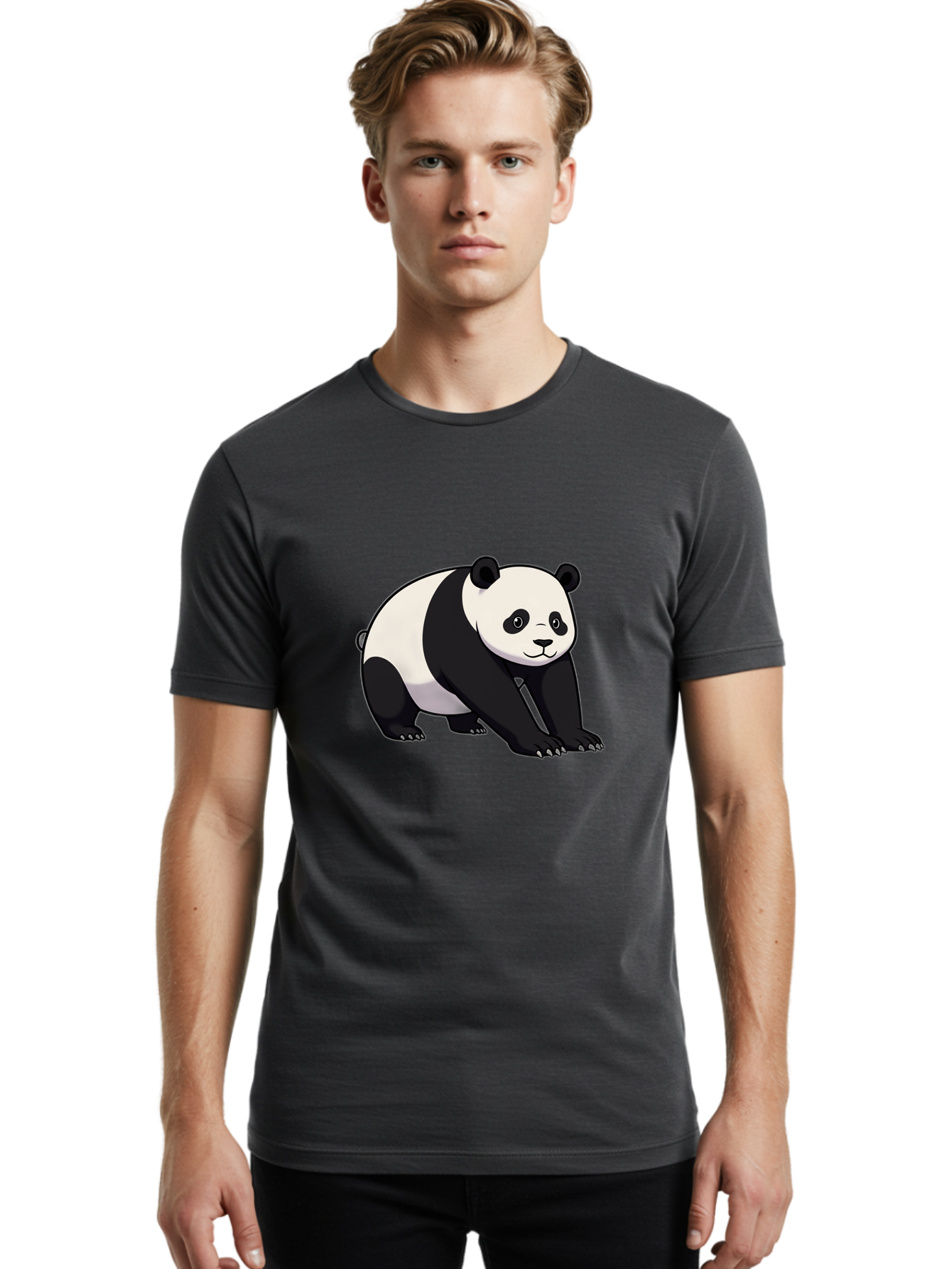 Panda-2 Men'S Graphic Tee, 100% Cotton, Comfortable Casual Summer Wear, Machine Washable, Vintage Camera, Old Camera, Antique Camera, Black Camera, Classic Photography, Photography Equipment, Nostalgic Device, Film Camera, Camera Art Baf260