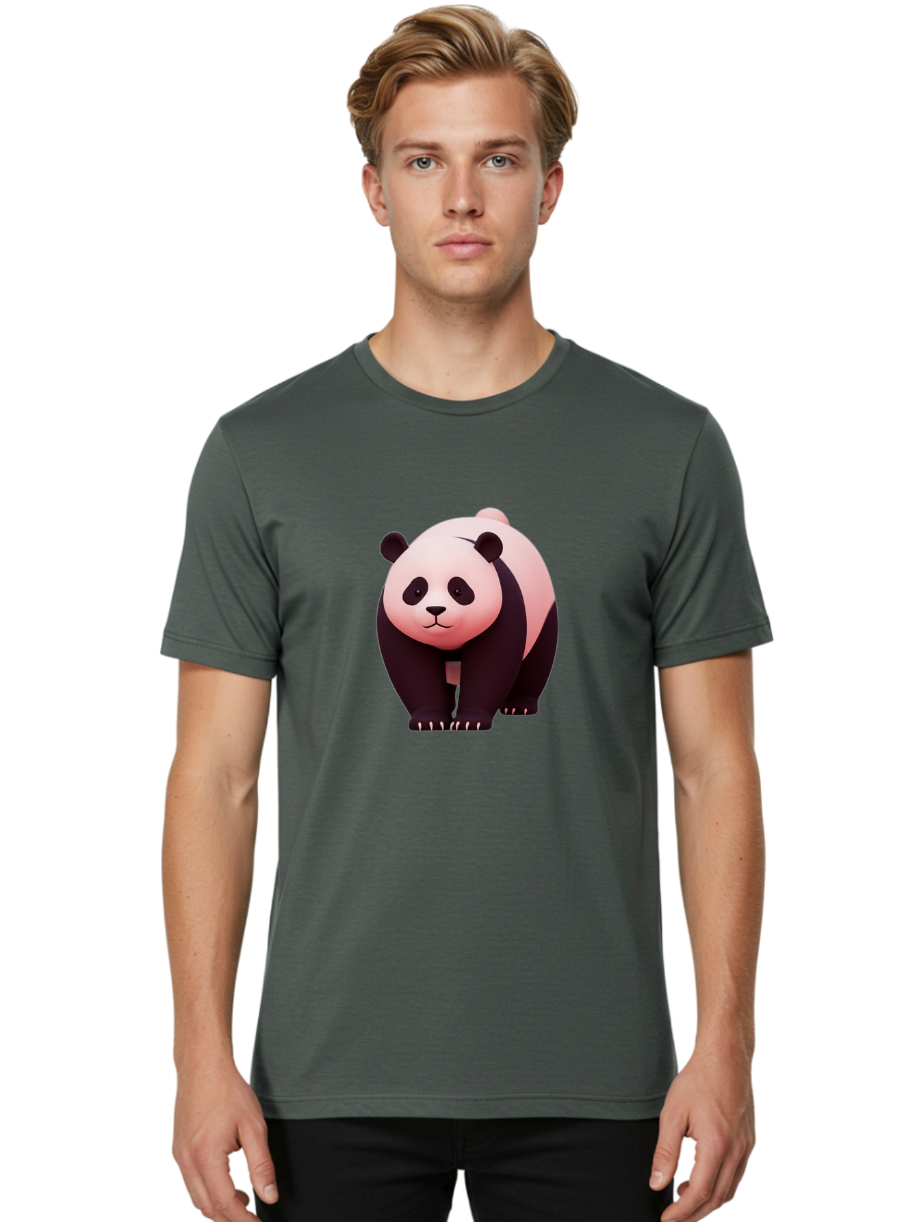 Panda-3 Men'S Graphic Tee, 100% Cotton, Comfortable Casual Summer Wear, Machine Washable, Vintage Camera, Old Camera, Antique Camera, Black Camera, Classic Photography, Photography Equipment, Nostalgic Device, Film Camera, Camera Art Baf261