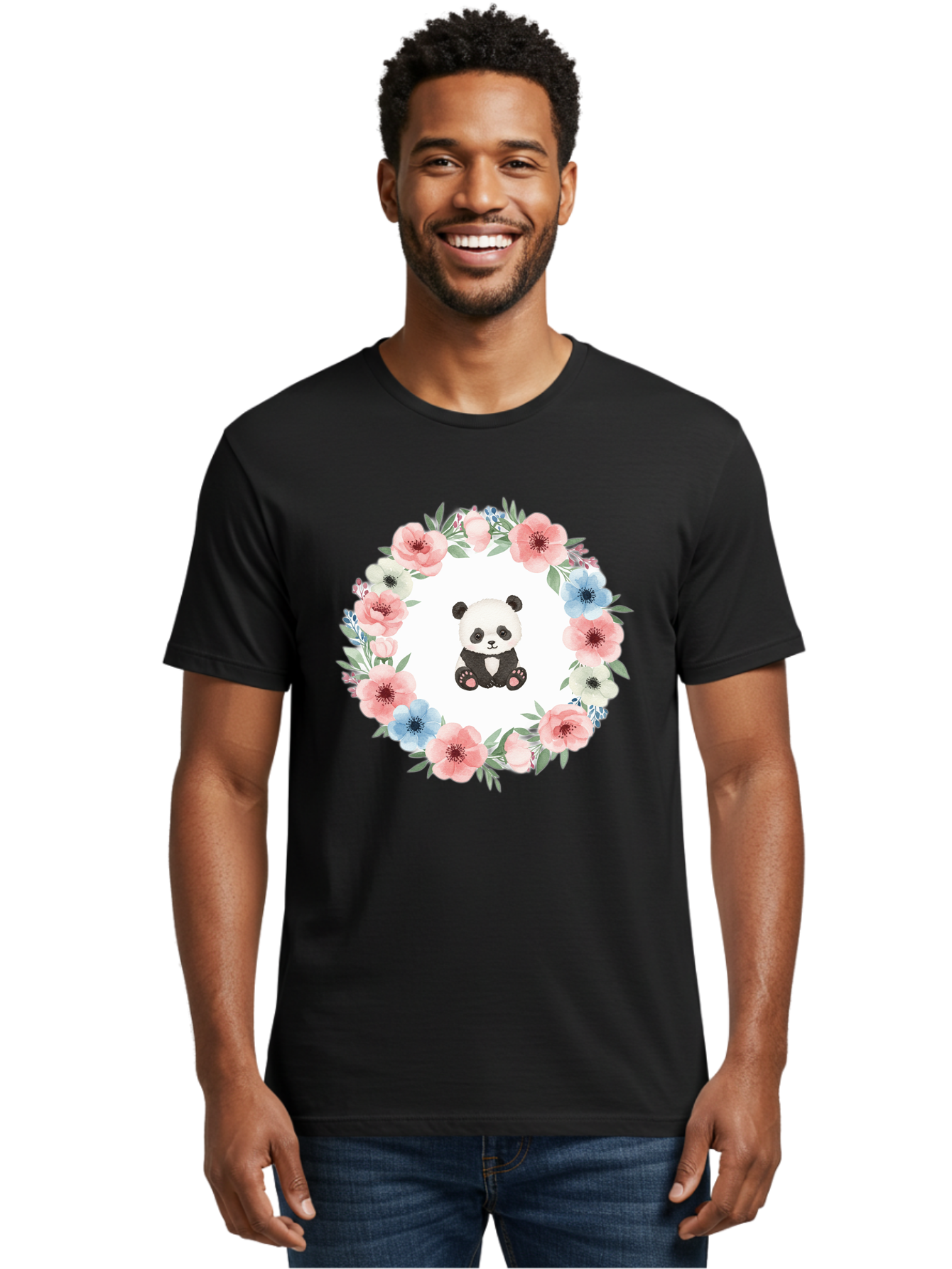 Panda-And-Flowers Men'S Graphic Tee, 100% Cotton, Comfortable Casual Summer Wear, Machine Washable, Vintage Camera, Old Camera, Antique Camera, Black Camera, Classic Photography, Photography Equipment, Nostalgic Device, Film Camera, Camera Art Baf266