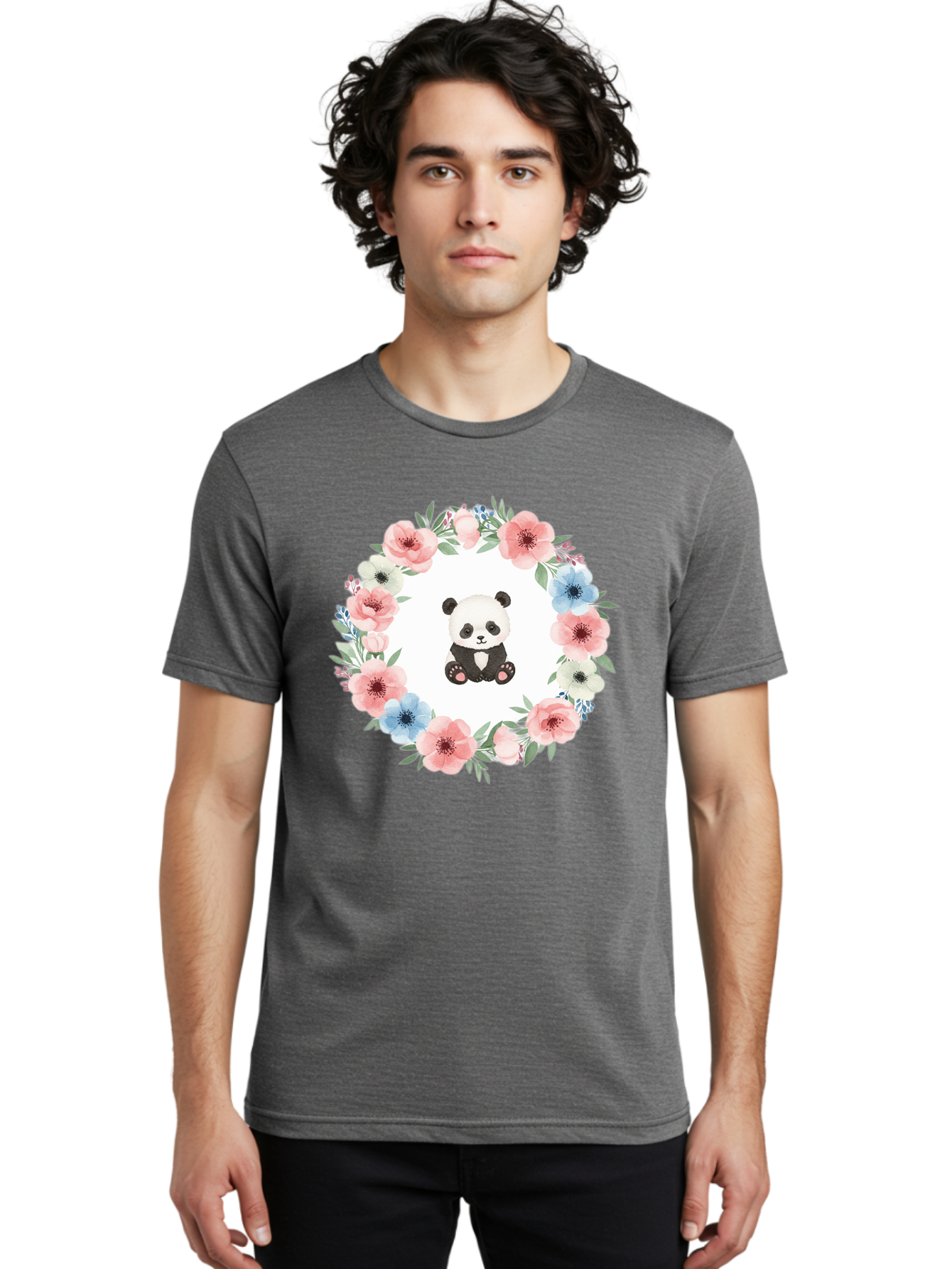 Panda-And-Flowers Men'S Graphic Tee, 100% Cotton, Comfortable Casual Summer Wear, Machine Washable, Vintage Camera, Old Camera, Antique Camera, Black Camera, Classic Photography, Photography Equipment, Nostalgic Device, Film Camera, Camera Art Baf266