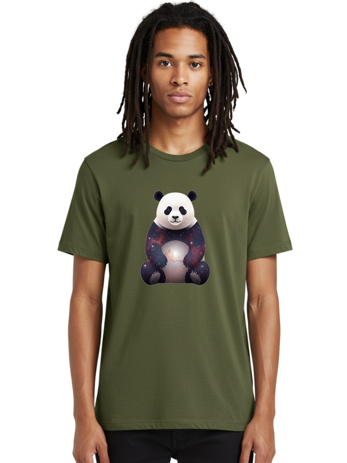Panda-Bear-Galaxy Men'S Graphic Tee, 100% Cotton, Comfortable Casual Summer Wear, Machine Washable, Vintage Camera, Old Camera, Antique Camera, Black Camera, Classic Photography, Photography Equipment, Nostalgic Device, Film Camera, Camera Art Baf267