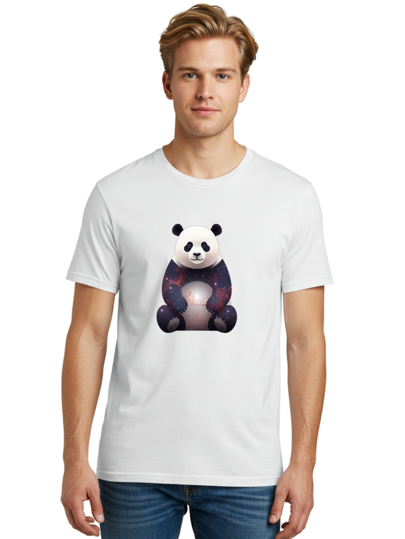 Panda-Bear-Galaxy Men'S Graphic Tee, 100% Cotton, Comfortable Casual Summer Wear, Machine Washable, Vintage Camera, Old Camera, Antique Camera, Black Camera, Classic Photography, Photography Equipment, Nostalgic Device, Film Camera, Camera Art Baf267