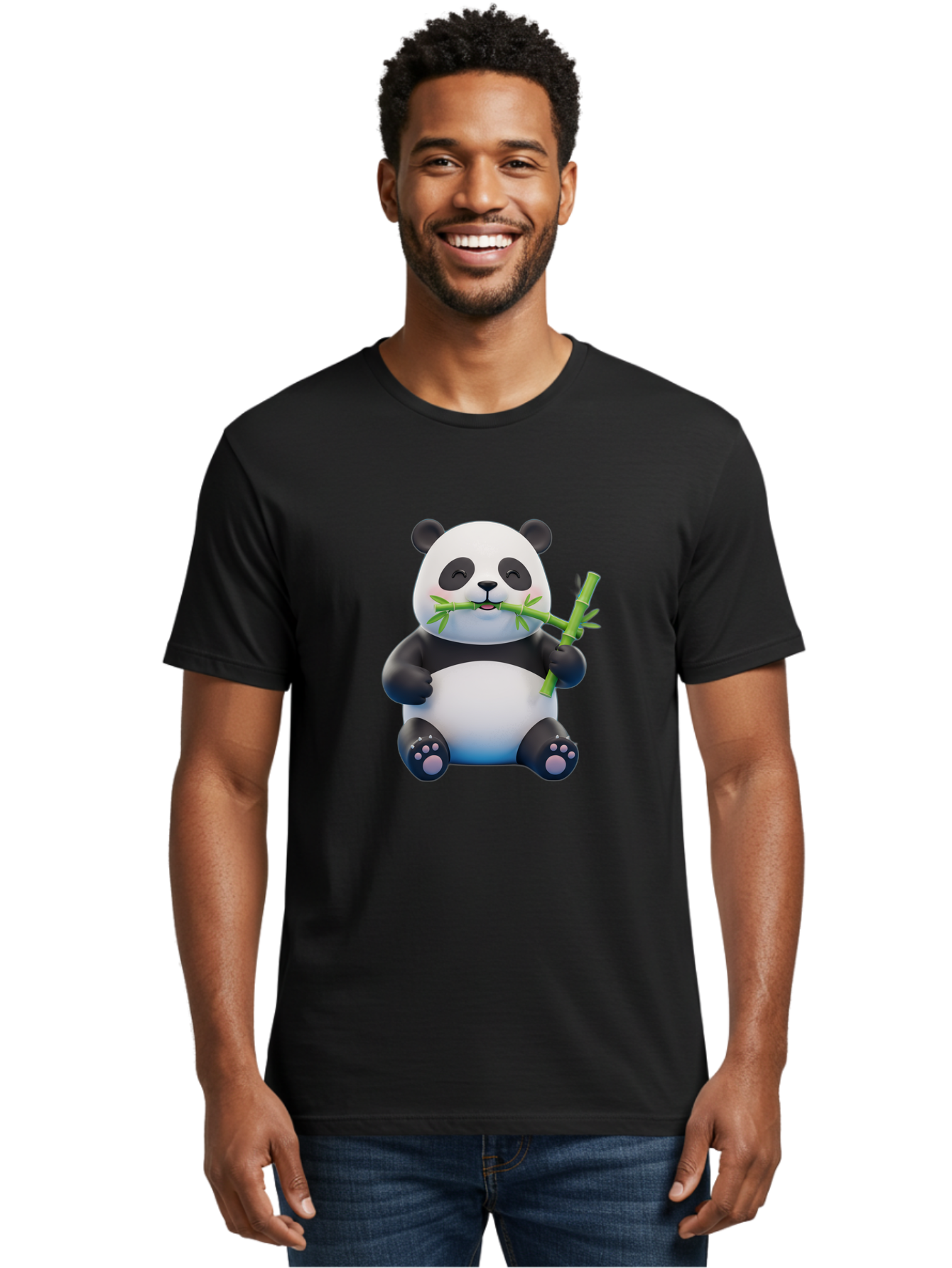 Panda-Eating-Bamboo-1 Men'S Graphic Tee, 100% Cotton, Comfortable Casual Summer Wear, Machine Washable, Vintage Camera, Old Camera, Antique Camera, Black Camera, Classic Photography, Photography Equipment, Nostalgic Device, Film Camera, Baf273