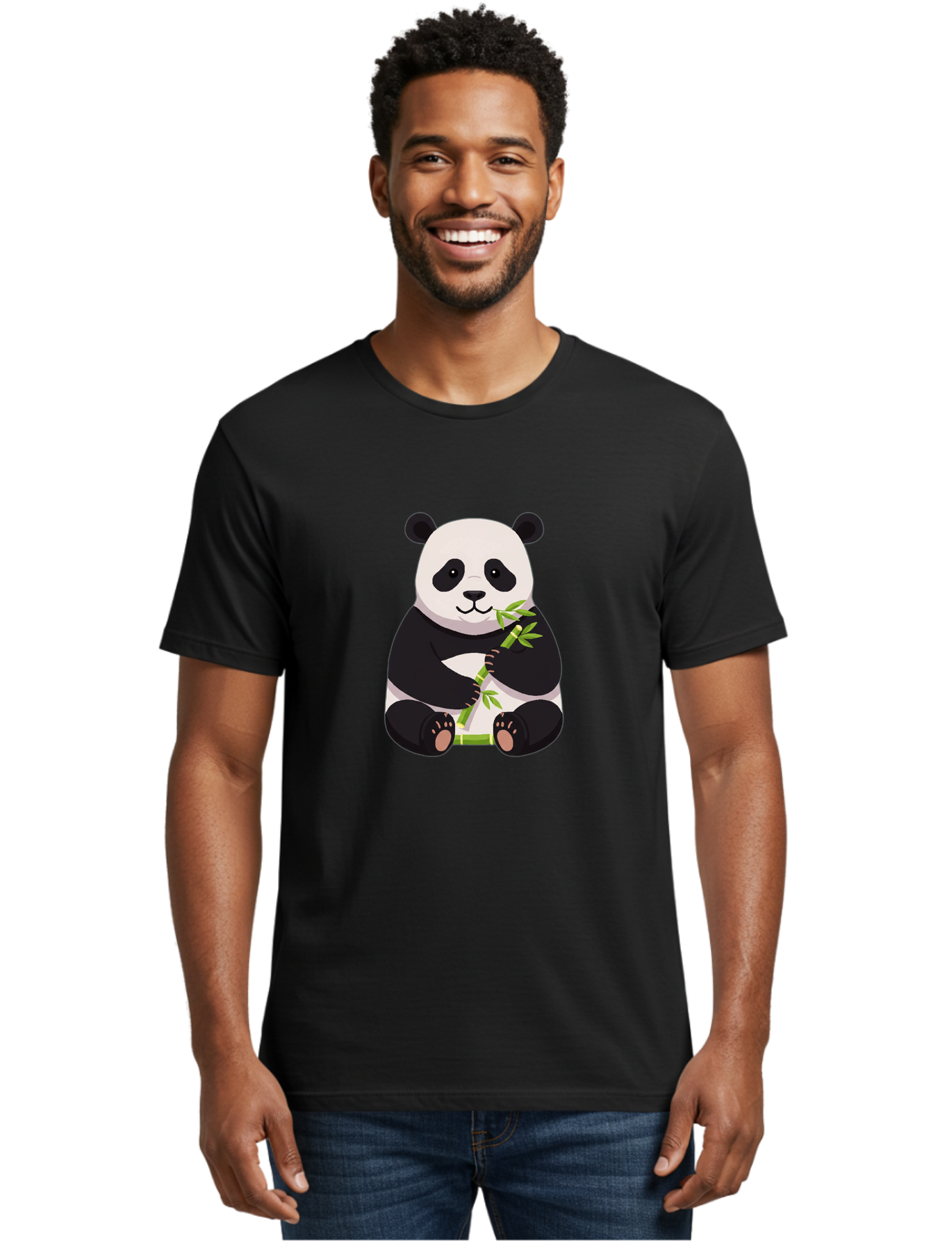 Panda-Eating-Bamboo-2 Men'S Graphic Tee, 100% Cotton, Comfortable Casual Summer Wear, Machine Washable, Vintage Camera, Old Camera, Antique Camera, Black Camera, Classic Photography, Photography Equipment, Nostalgic Device, Film Camera, Baf274