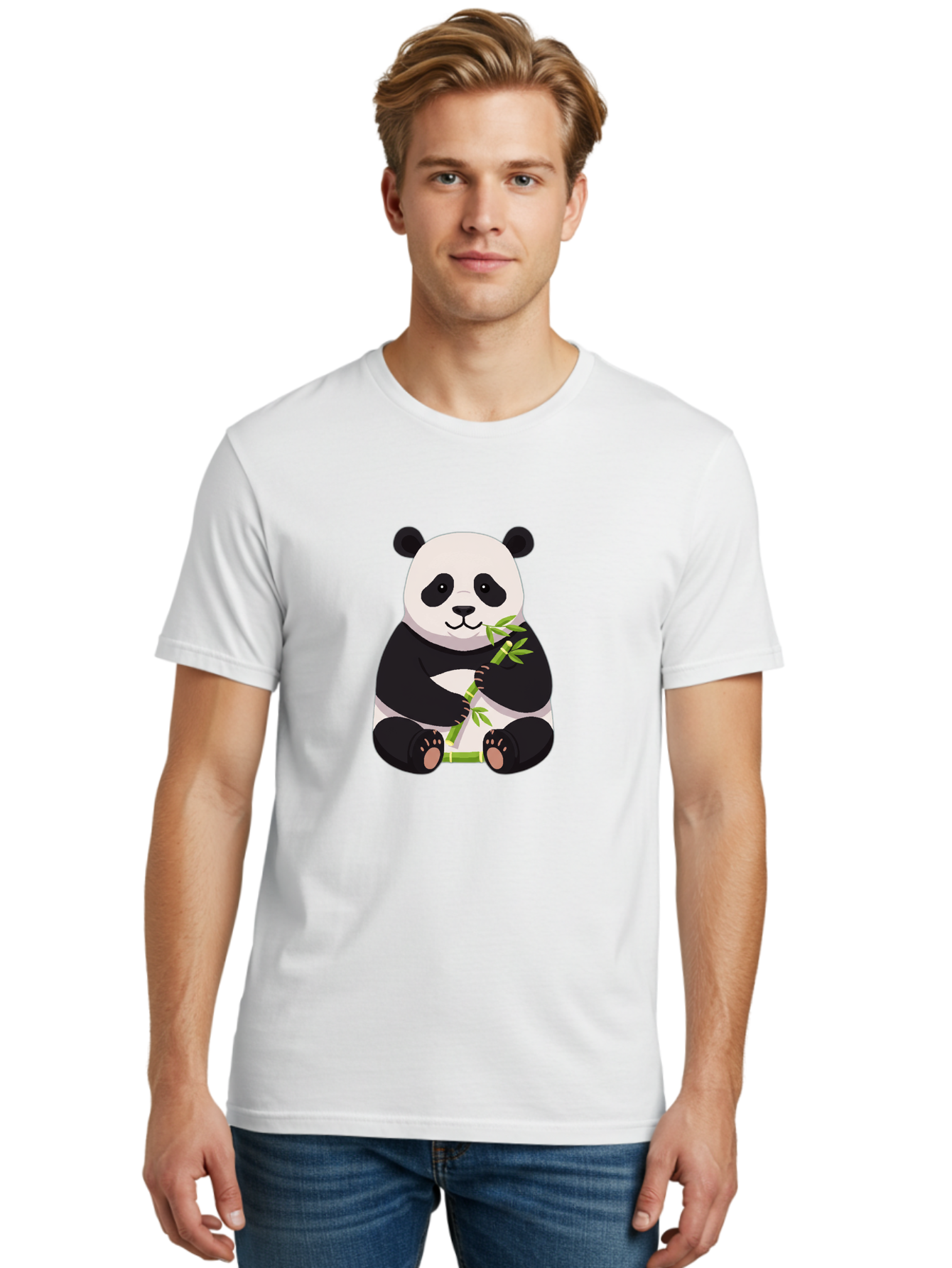 Panda-Eating-Bamboo-2 Men'S Graphic Tee, 100% Cotton, Comfortable Casual Summer Wear, Machine Washable, Vintage Camera, Old Camera, Antique Camera, Black Camera, Classic Photography, Photography Equipment, Nostalgic Device, Film Camera, Baf274