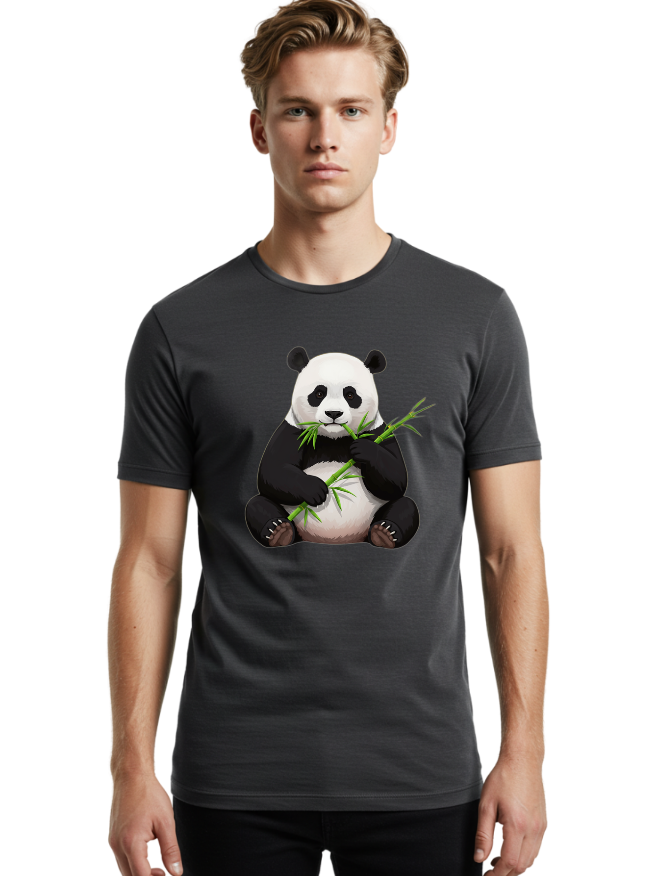Panda-Eating-Bamboo-3 Men'S Graphic Tee, 100% Cotton, Comfortable Casual Summer Wear, Machine Washable, Vintage Camera, Old Camera, Antique Camera, Black Camera, Classic Photography, Photography Equipment, Nostalgic Device, Film Camera, Baf275