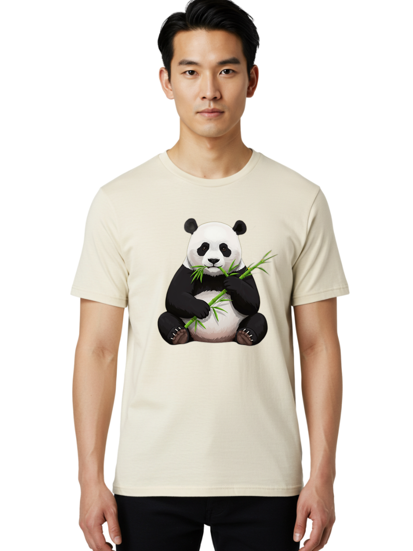 Panda-Eating-Bamboo-3 Men'S Graphic Tee, 100% Cotton, Comfortable Casual Summer Wear, Machine Washable, Vintage Camera, Old Camera, Antique Camera, Black Camera, Classic Photography, Photography Equipment, Nostalgic Device, Film Camera, Baf275
