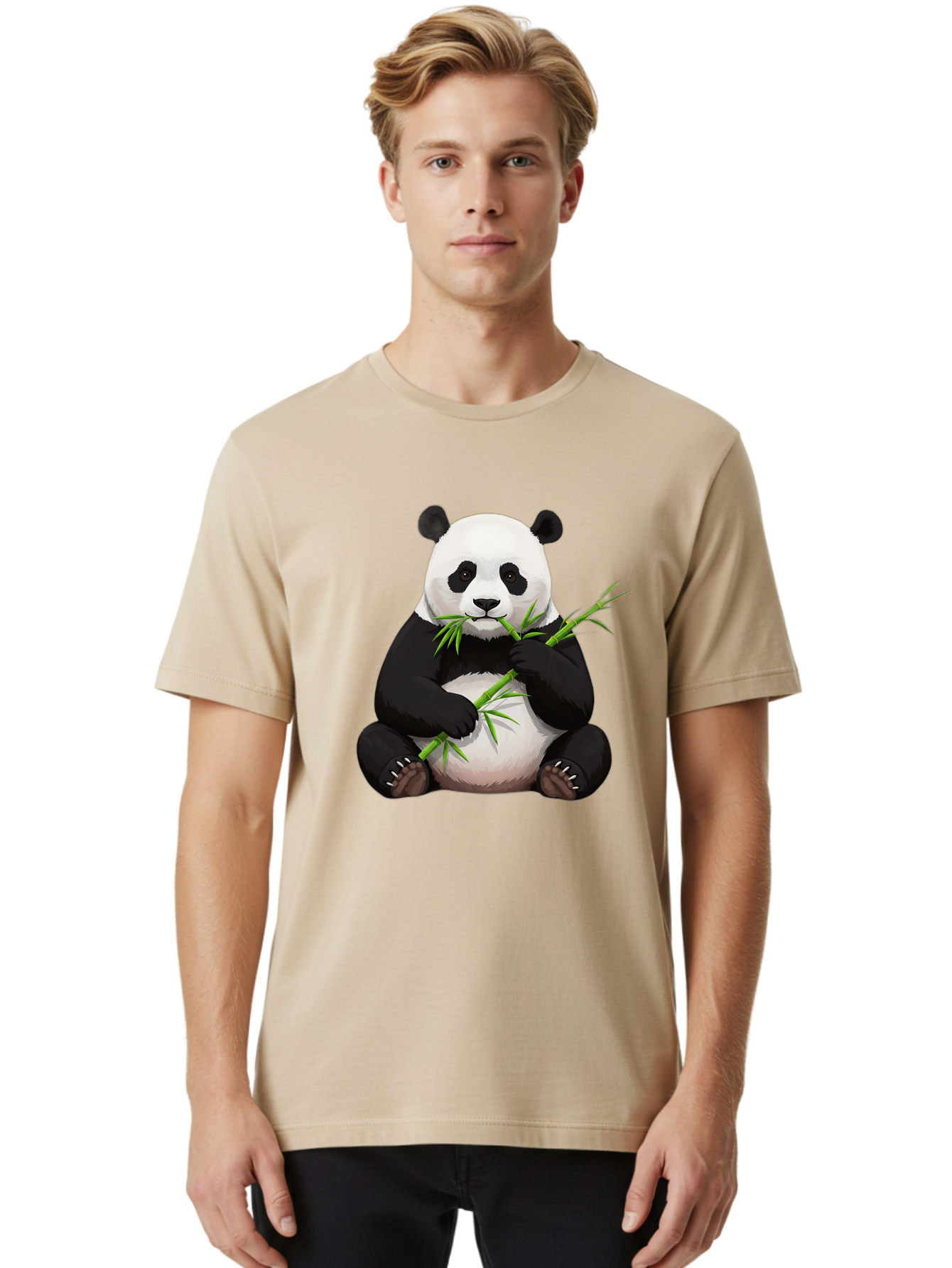 Panda-Eating-Bamboo-3 Men'S Graphic Tee, 100% Cotton, Comfortable Casual Summer Wear, Machine Washable, Vintage Camera, Old Camera, Antique Camera, Black Camera, Classic Photography, Photography Equipment, Nostalgic Device, Film Camera, Baf275