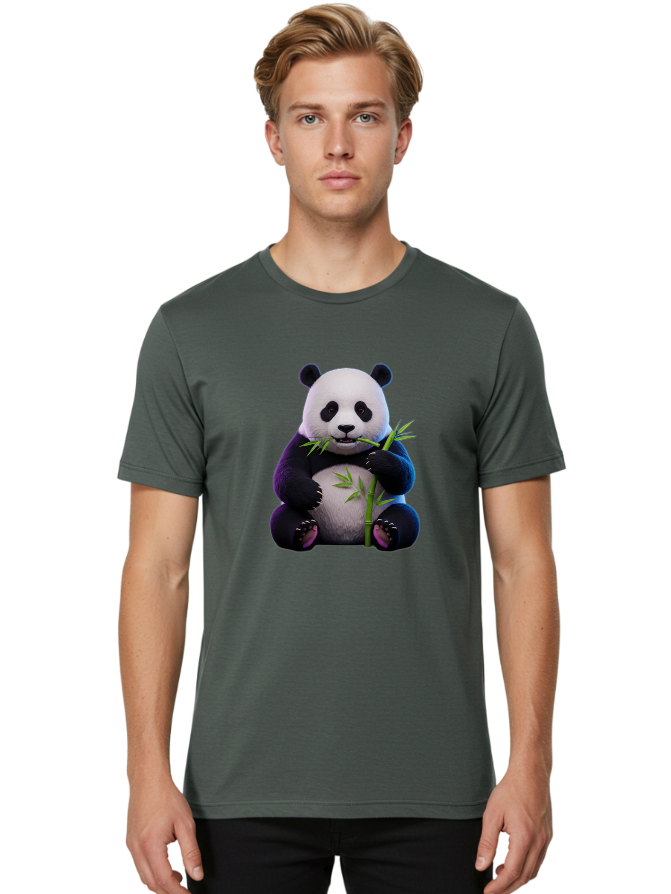 Panda-Eating-Bamboo-6 Men'S Graphic Tee, 100% Cotton, Comfortable Casual Summer Wear, Machine Washable, Vintage Camera, Old Camera, Antique Camera, Black Camera, Classic Photography, Photography Equipment, Nostalgic Device, Film Camera, Baf278
