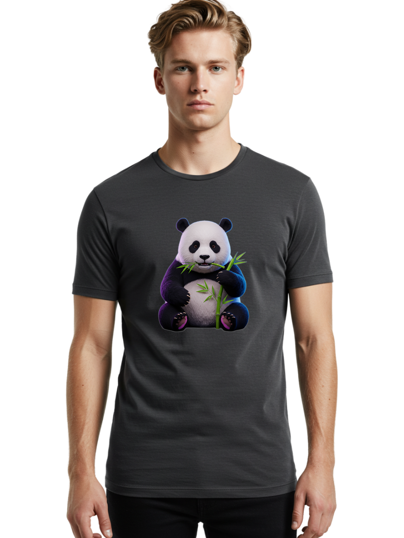 Panda-Eating-Bamboo-6 Men'S Graphic Tee, 100% Cotton, Comfortable Casual Summer Wear, Machine Washable, Vintage Camera, Old Camera, Antique Camera, Black Camera, Classic Photography, Photography Equipment, Nostalgic Device, Film Camera, Baf278