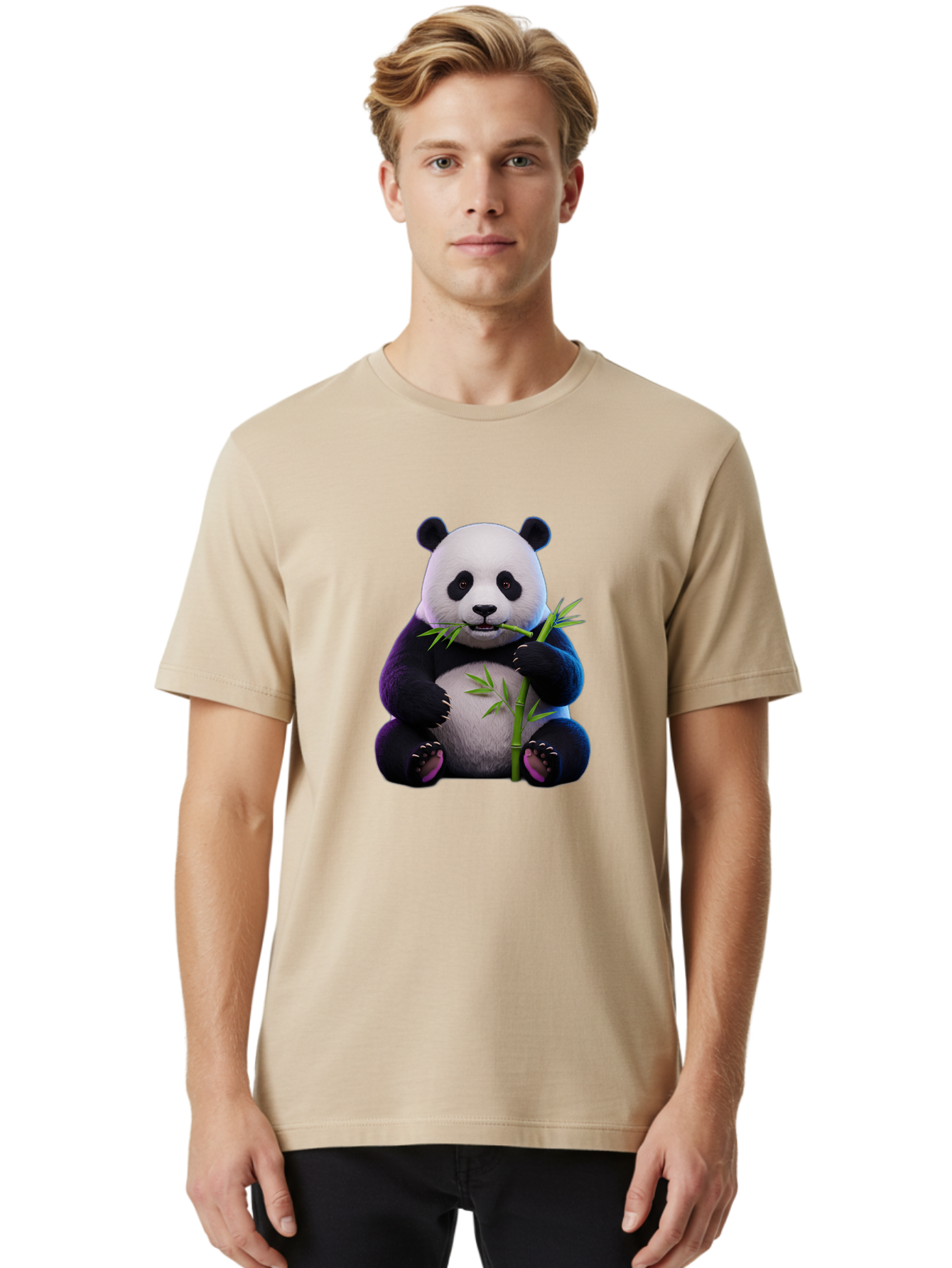 Panda-Eating-Bamboo-6 Men'S Graphic Tee, 100% Cotton, Comfortable Casual Summer Wear, Machine Washable, Vintage Camera, Old Camera, Antique Camera, Black Camera, Classic Photography, Photography Equipment, Nostalgic Device, Film Camera, Baf278