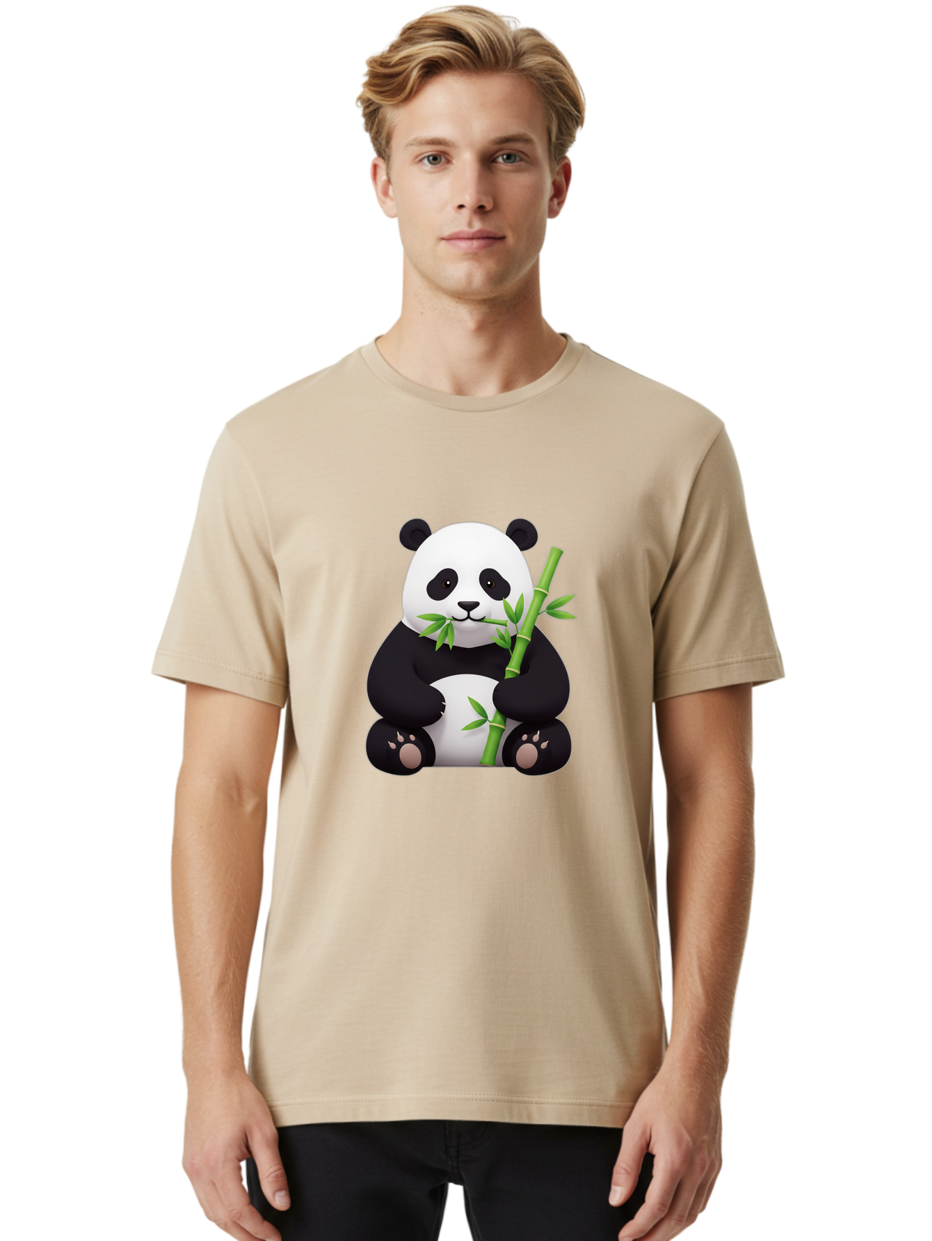 Panda-Eating-Bamboo Men'S Graphic Tee, 100% Cotton, Comfortable Casual Summer Wear, Machine Washable, Vintage Camera, Old Camera, Antique Camera, Black Camera, Classic Photography, Photography Equipment, Nostalgic Device, Film Camera, Baf280