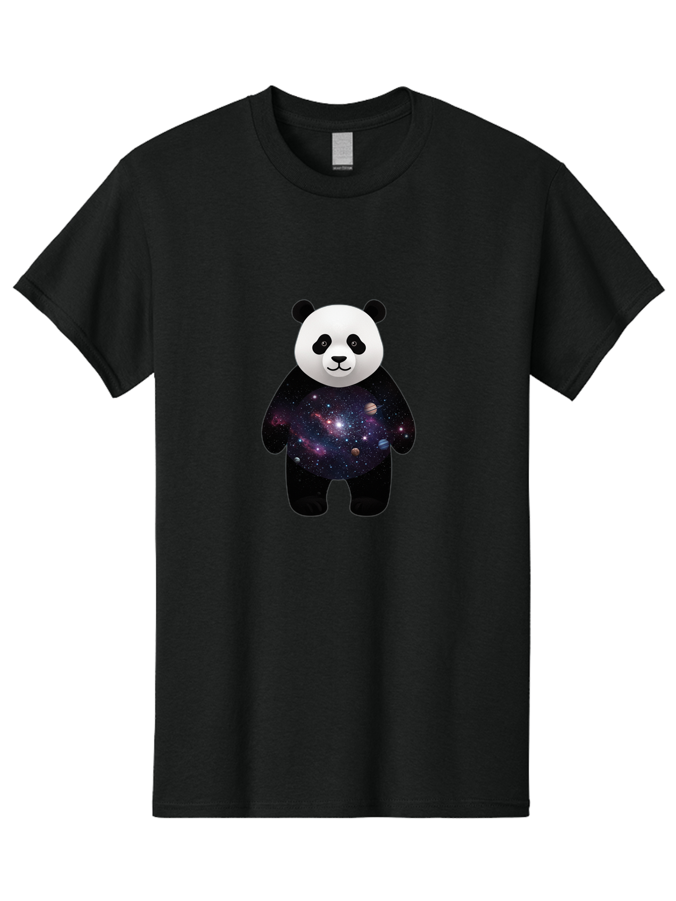 Panda-Galaxy-1 Men'S Graphic Tee, 100% Cotton, Comfortable Casual Summer Wear, Machine Washable, Vintage Camera, Old Camera, Antique Camera, Black Camera, Classic Photography, Photography Equipment, Nostalgic Device, Film Camera, Camera Art Baf289