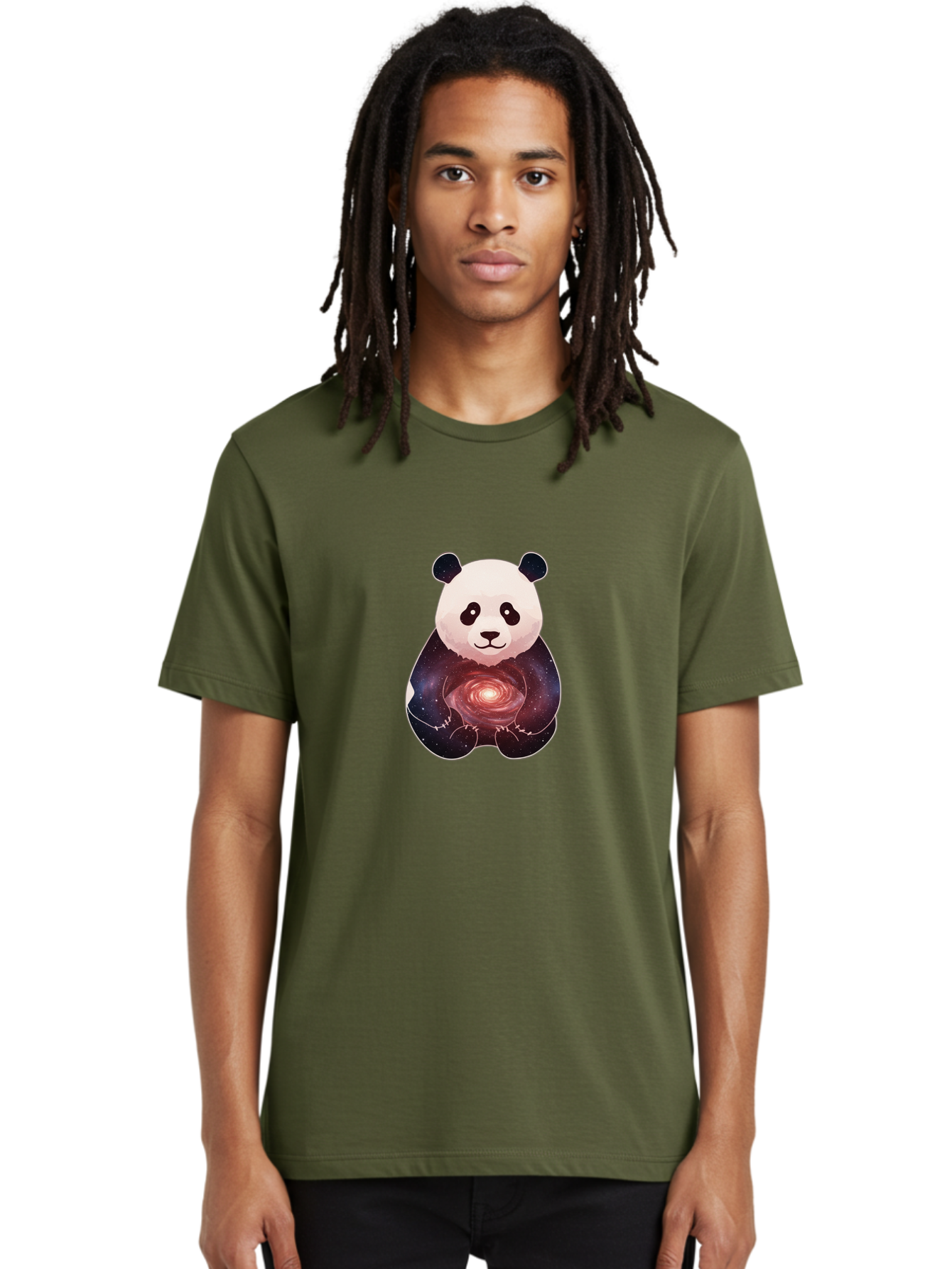 Panda-Galaxy-2 Men'S Graphic Tee, 100% Cotton, Comfortable Casual Summer Wear, Machine Washable, Vintage Camera, Old Camera, Antique Camera, Black Camera, Classic Photography, Photography Equipment, Nostalgic Device, Film Camera, Camera Art Baf290