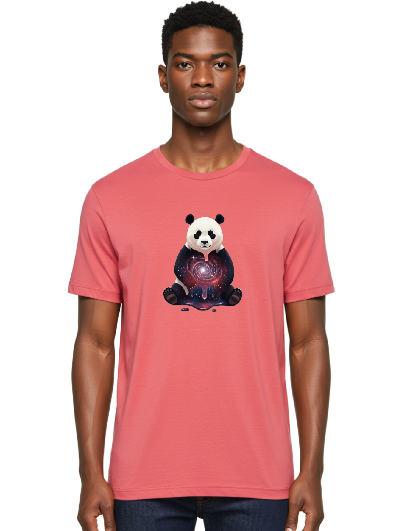 Panda-Galaxy-4 Men'S Graphic Tee, 100% Cotton, Comfortable Casual Summer Wear, Machine Washable, Vintage Camera, Old Camera, Antique Camera, Black Camera, Classic Photography, Photography Equipment, Nostalgic Device, Film Camera, Camera Art Baf292