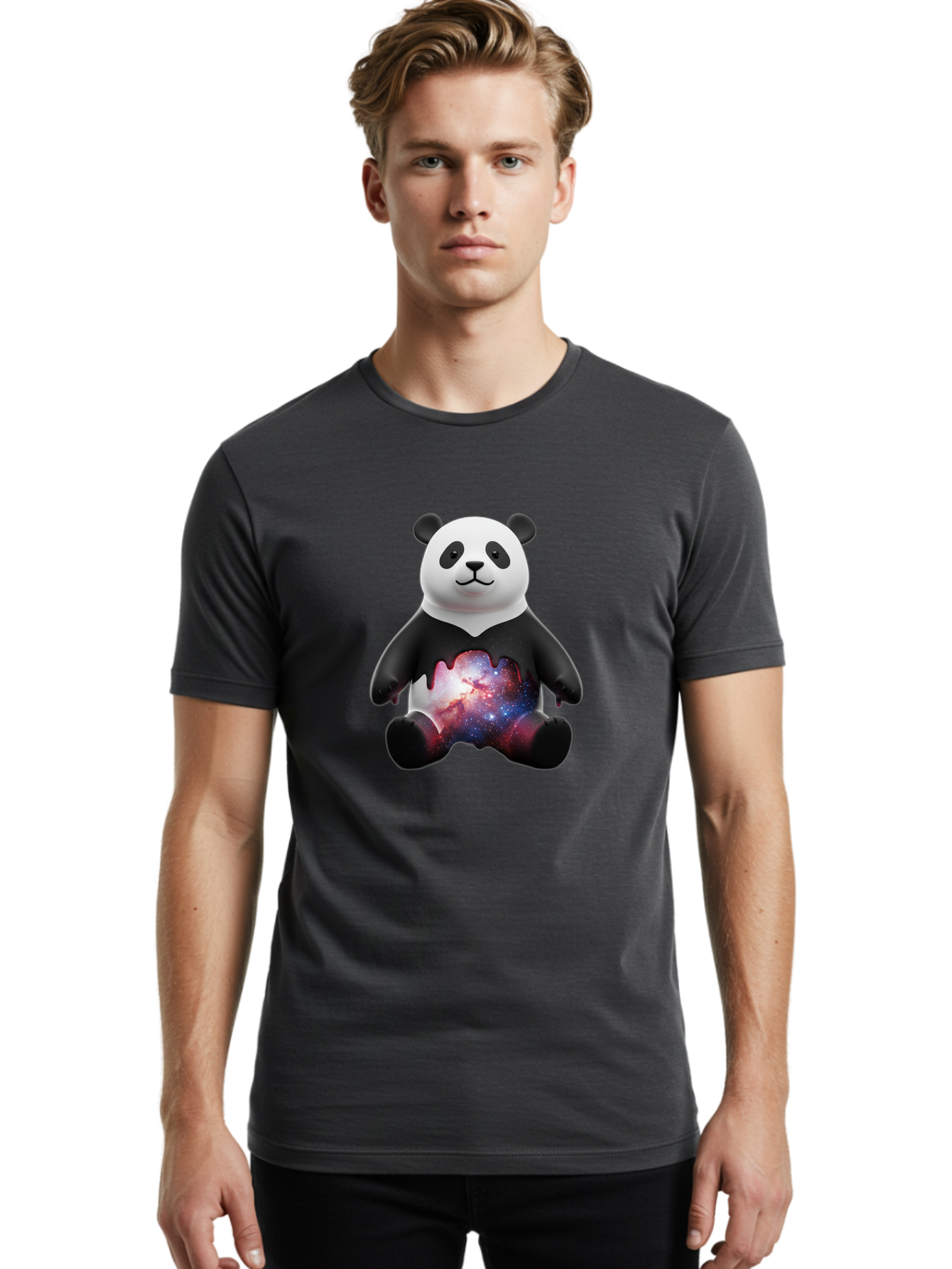 Panda-Galaxy Men'S Graphic Tee, 100% Cotton, Comfortable Casual Summer Wear, Machine Washable, Vintage Camera, Old Camera, Antique Camera, Black Camera, Classic Photography, Photography Equipment, Nostalgic Device, Film Camera, Camera Art Baf293