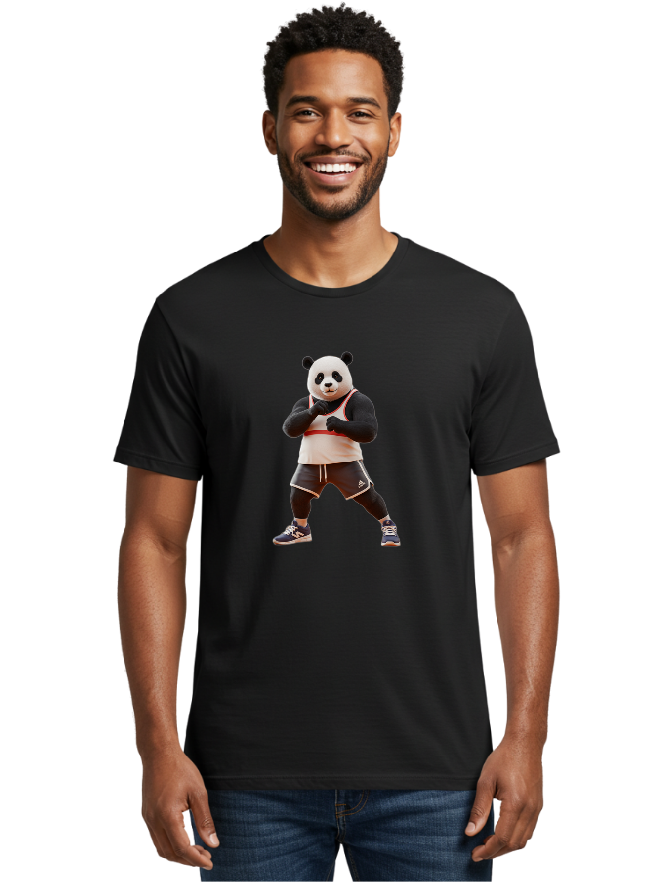 Panda-In-Boxing-Stance Men'S Graphic Tee, 100% Cotton, Comfortable Casual Summer Wear, Machine Washable, Vintage Camera, Old Camera, Antique Camera, Black Camera, Classic Photography, Photography Equipment, Nostalgic Device, Film Camera, Baf295