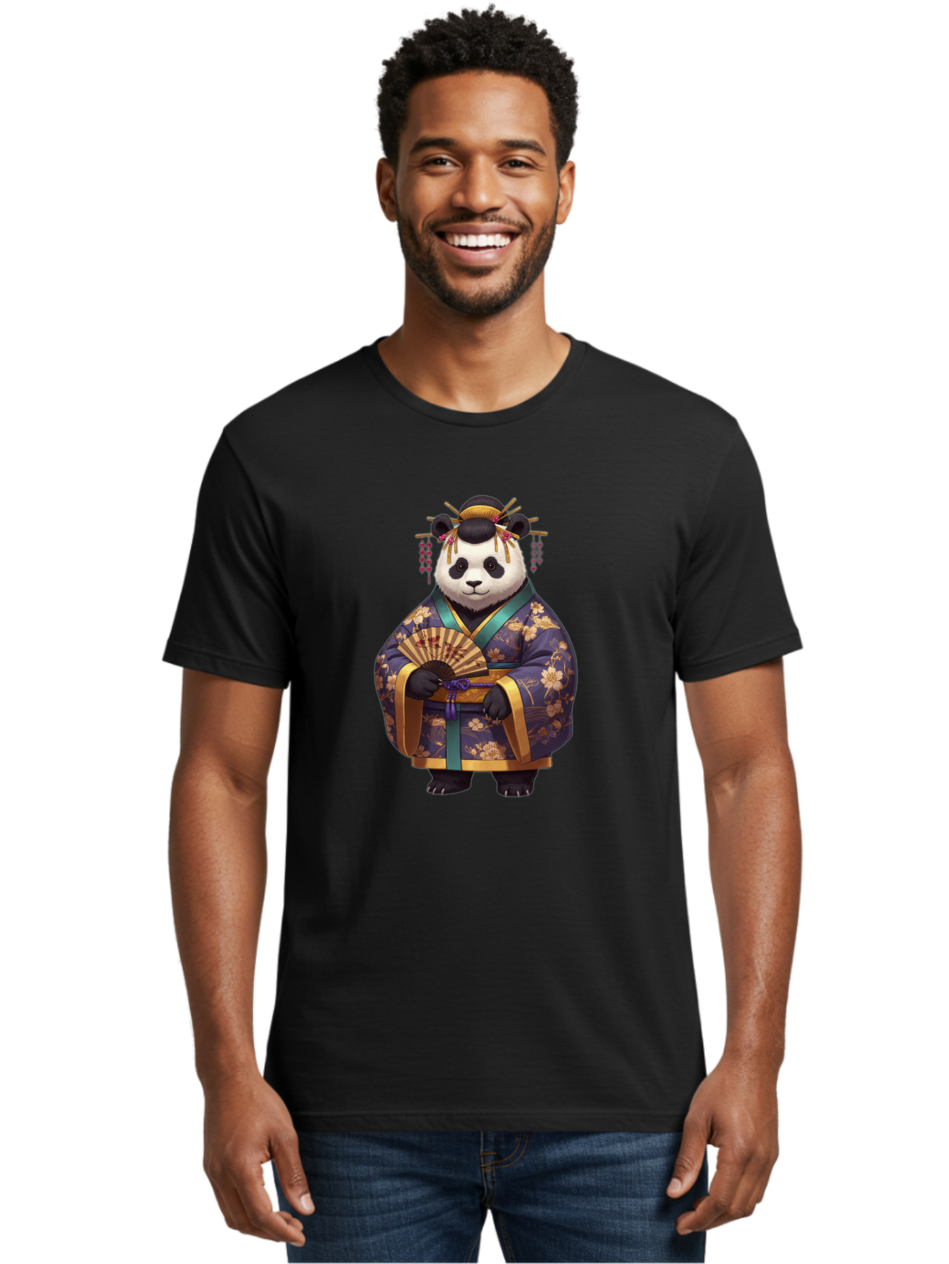 Panda-In-Kimono Men'S Graphic Tee, 100% Cotton, Comfortable Casual Summer Wear, Machine Washable, Vintage Camera, Old Camera, Antique Camera, Black Camera, Classic Photography, Photography Equipment, Nostalgic Device, Film Camera, Camera Art Baf296