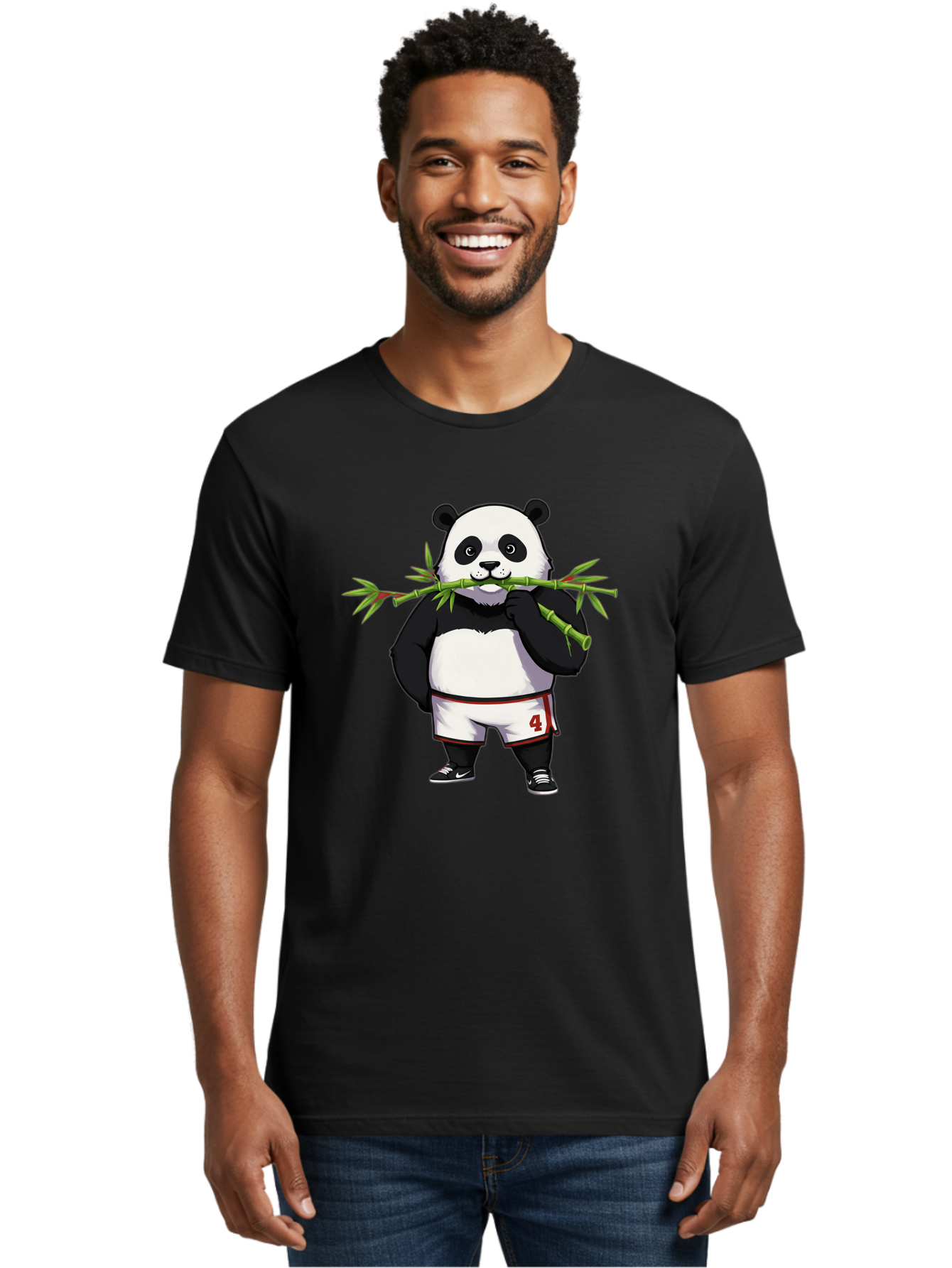 Panda-In-Shorts Men'S Graphic Tee, 100% Cotton, Comfortable Casual Summer Wear, Machine Washable, Vintage Camera, Old Camera, Antique Camera, Black Camera, Classic Photography, Photography Equipment, Nostalgic Device, Film Camera, Camera Art Baf297