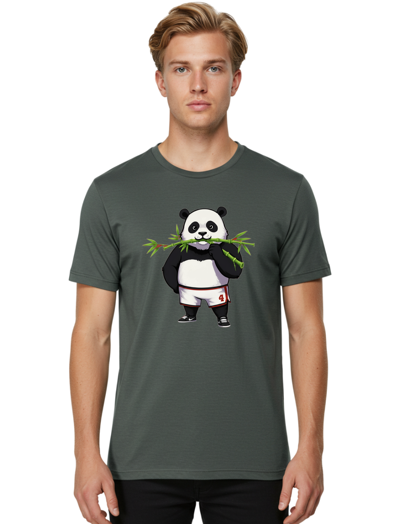 Panda-In-Shorts Men'S Graphic Tee, 100% Cotton, Comfortable Casual Summer Wear, Machine Washable, Vintage Camera, Old Camera, Antique Camera, Black Camera, Classic Photography, Photography Equipment, Nostalgic Device, Film Camera, Camera Art Baf297