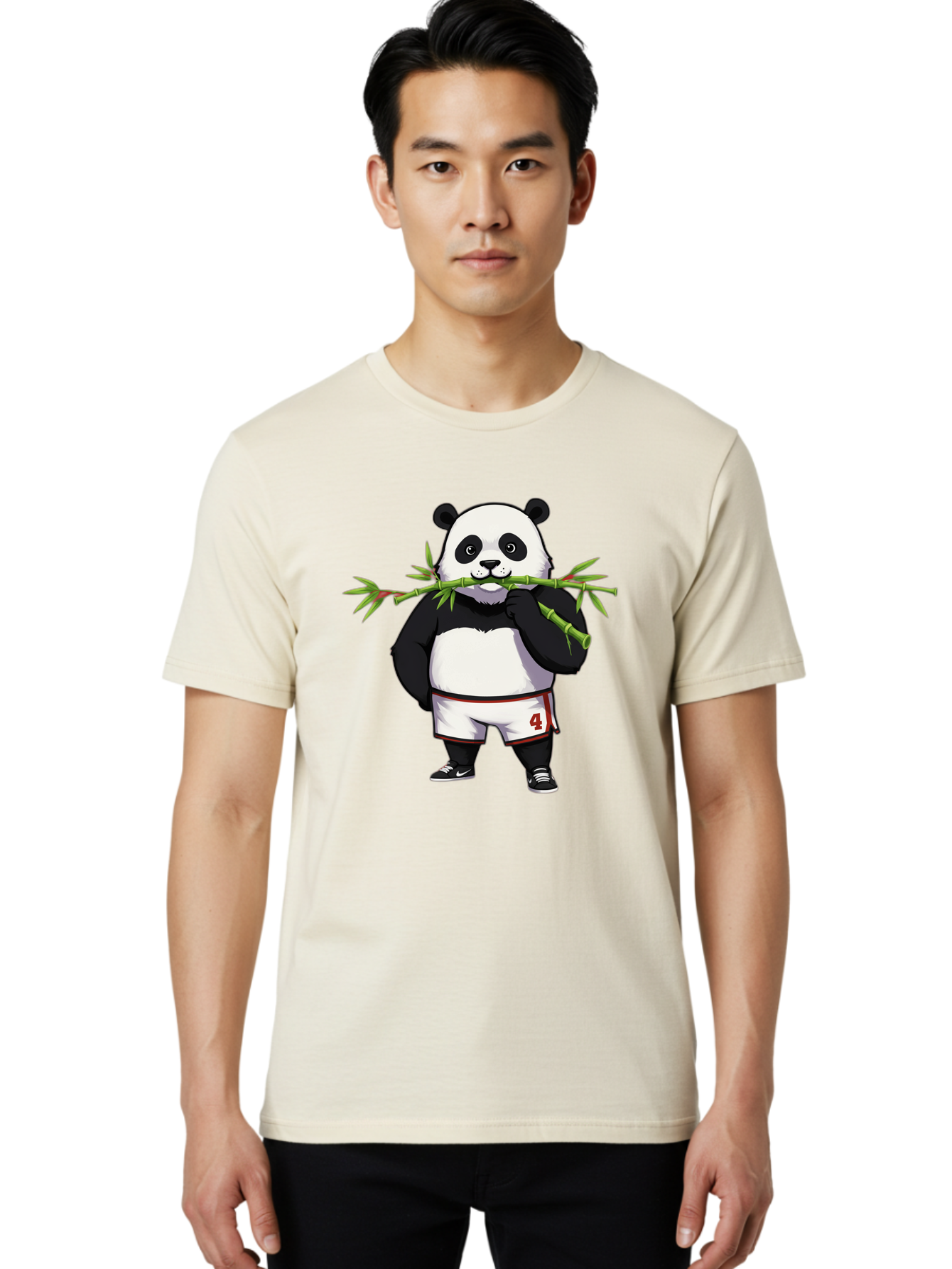 Panda-In-Shorts Men'S Graphic Tee, 100% Cotton, Comfortable Casual Summer Wear, Machine Washable, Vintage Camera, Old Camera, Antique Camera, Black Camera, Classic Photography, Photography Equipment, Nostalgic Device, Film Camera, Camera Art Baf297
