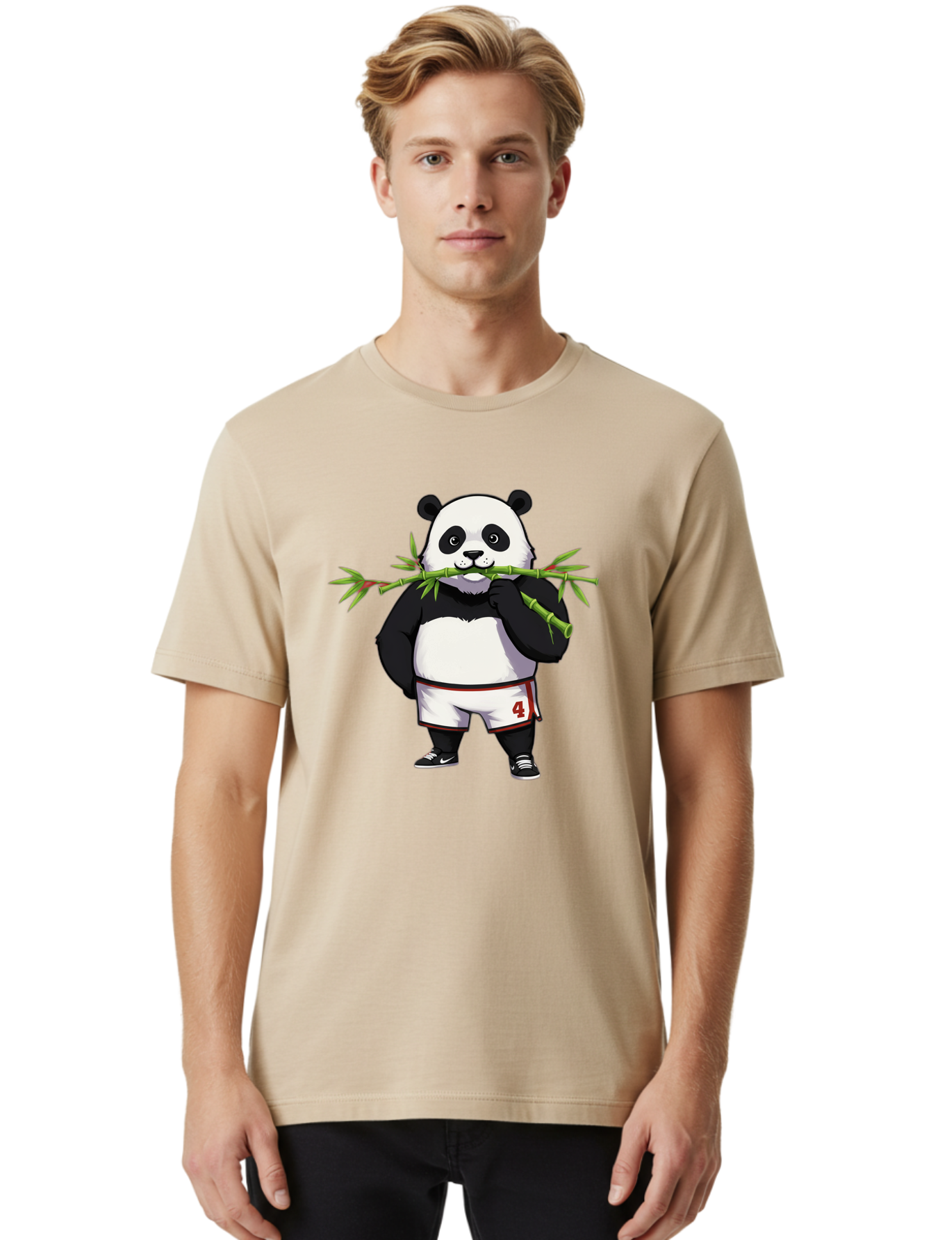 Panda-In-Shorts Men'S Graphic Tee, 100% Cotton, Comfortable Casual Summer Wear, Machine Washable, Vintage Camera, Old Camera, Antique Camera, Black Camera, Classic Photography, Photography Equipment, Nostalgic Device, Film Camera, Camera Art Baf297